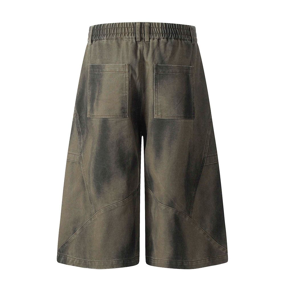 Japanese Brand × Jean Men's pleated loose wide-leg distressed denim shorts Size US 32 / EU 48 - 2 Thumbnail