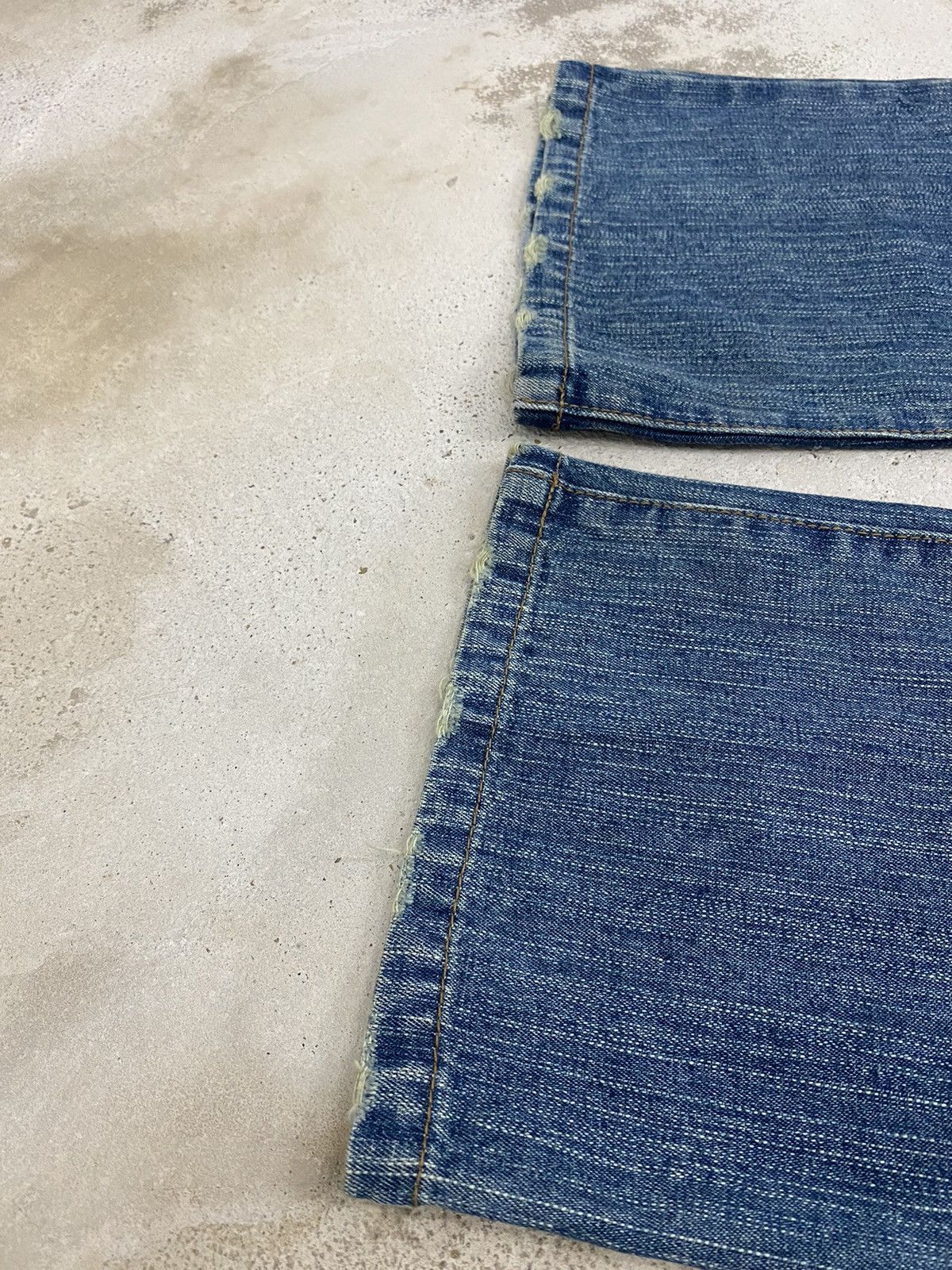 Gf Jean Japan Distressed Denim Blue Way Clawn Marks