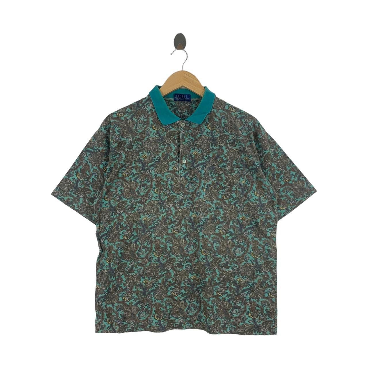 Vintage Vintage 90’ VOLUNT PAISLEY MONOGRAM Polo Tee Shirt Top Size US XL / EU 56 / 4 - 1 Thumbnail
