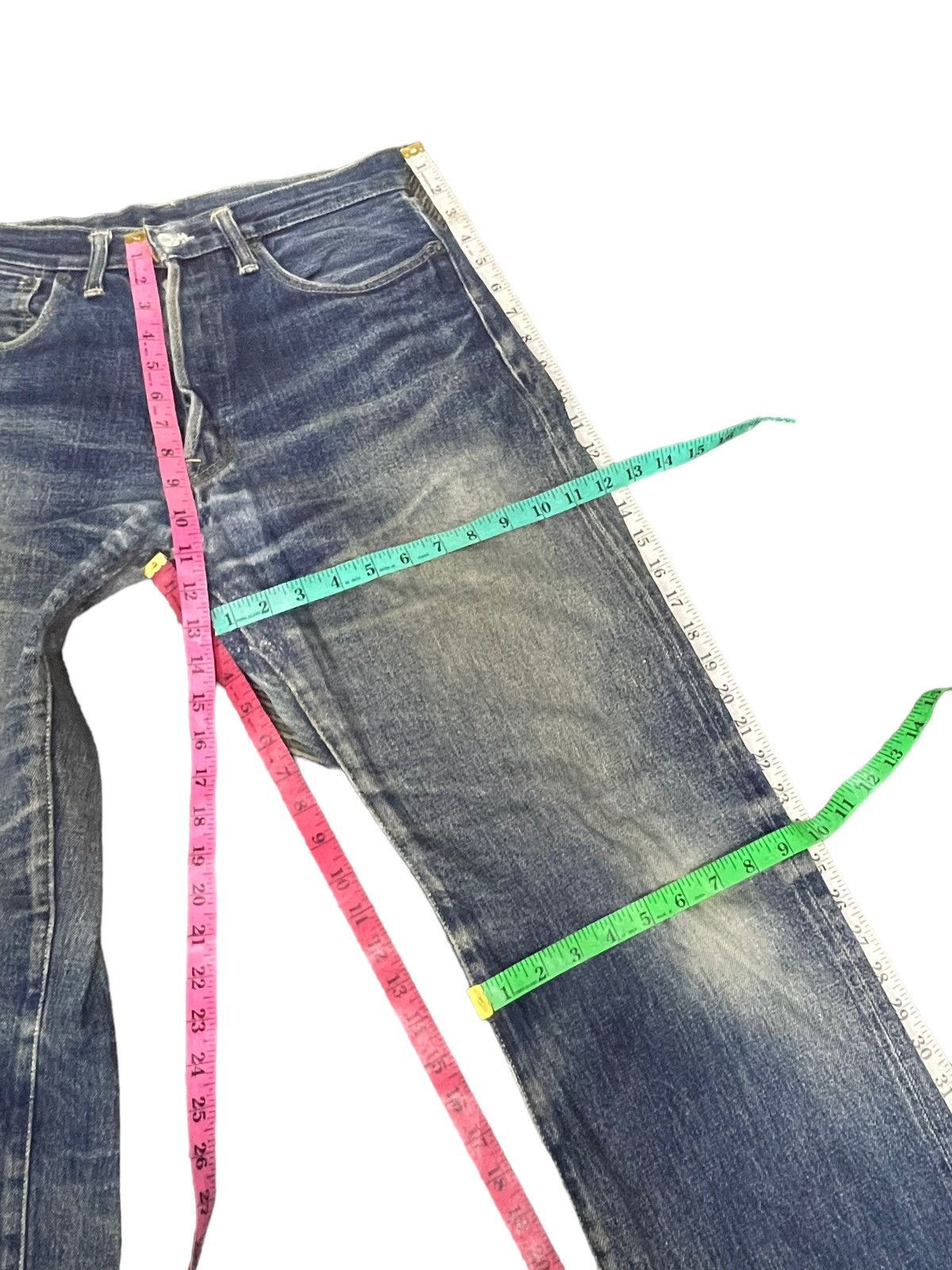 Denime Vintage Denime Orizzonti Selvedge Faded Distresed Denim Size US 30 / EU 46 - 25 Thumbnail