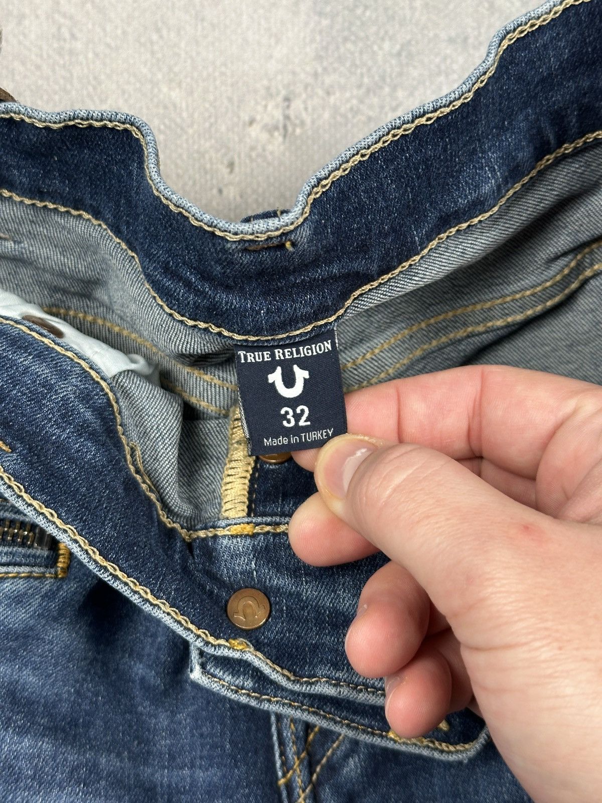True Religion Vintage True Religion Rocco Moto Biker Jeans Rare Faded Blue Size US 32 / EU 48 - 16 Thumbnail