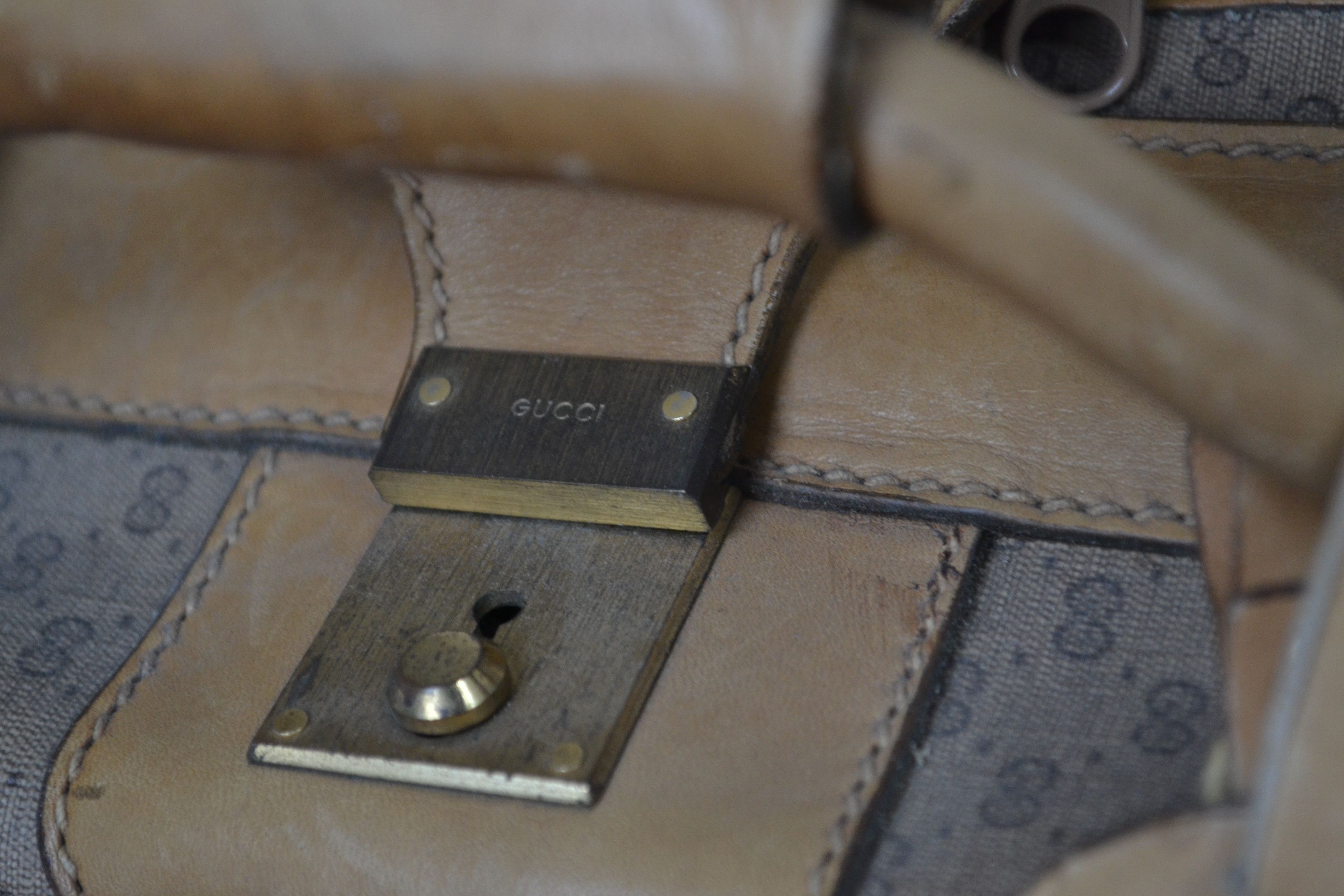 Gucci GUCCI Luggage Bag Monogram GG Logo Suitcase Brown Leather Size ONE SIZE - 8 Thumbnail