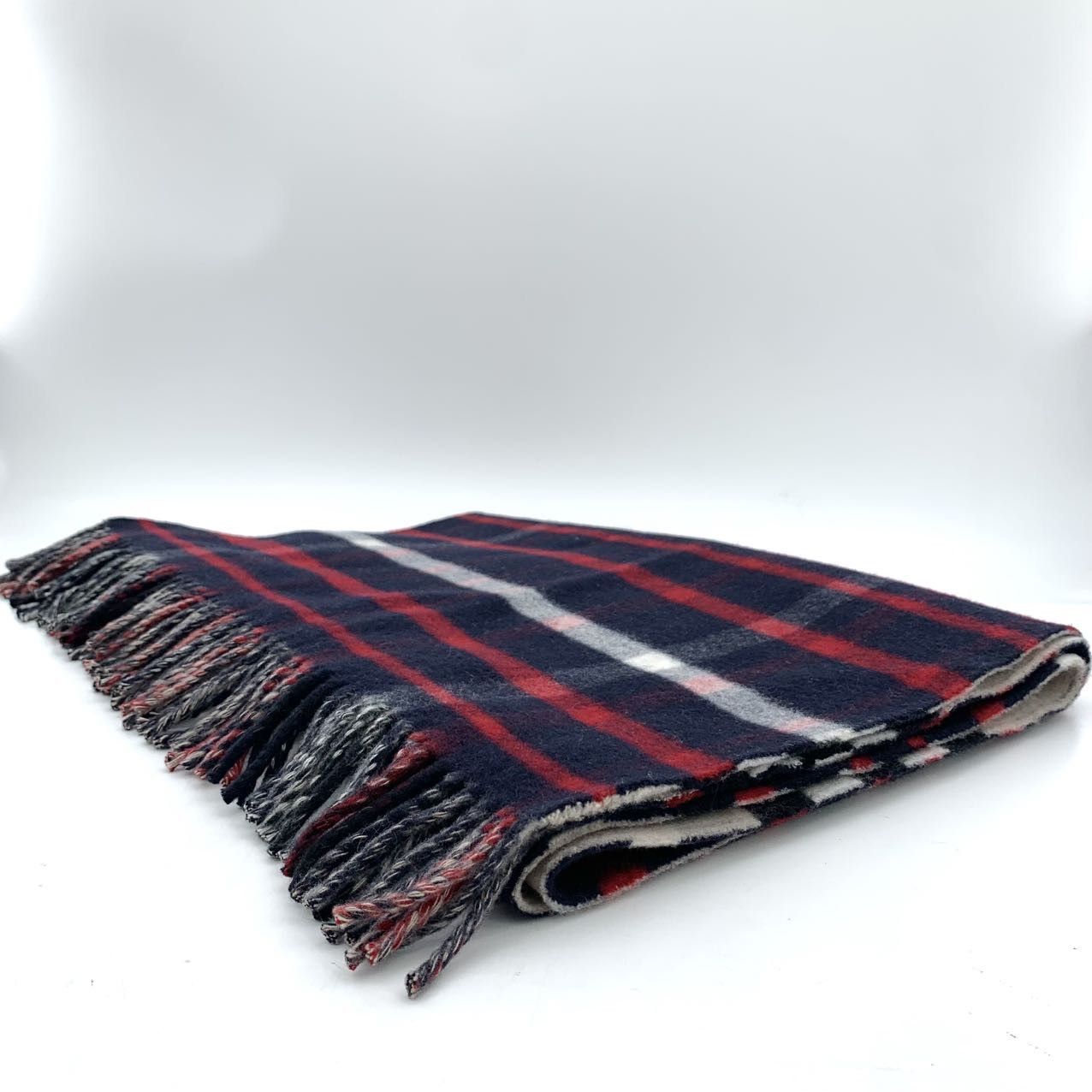 Burberry Burberry Colorblock Wool Fringe Scarf (200×50 cm) Size ONE SIZE - 2 Thumbnail