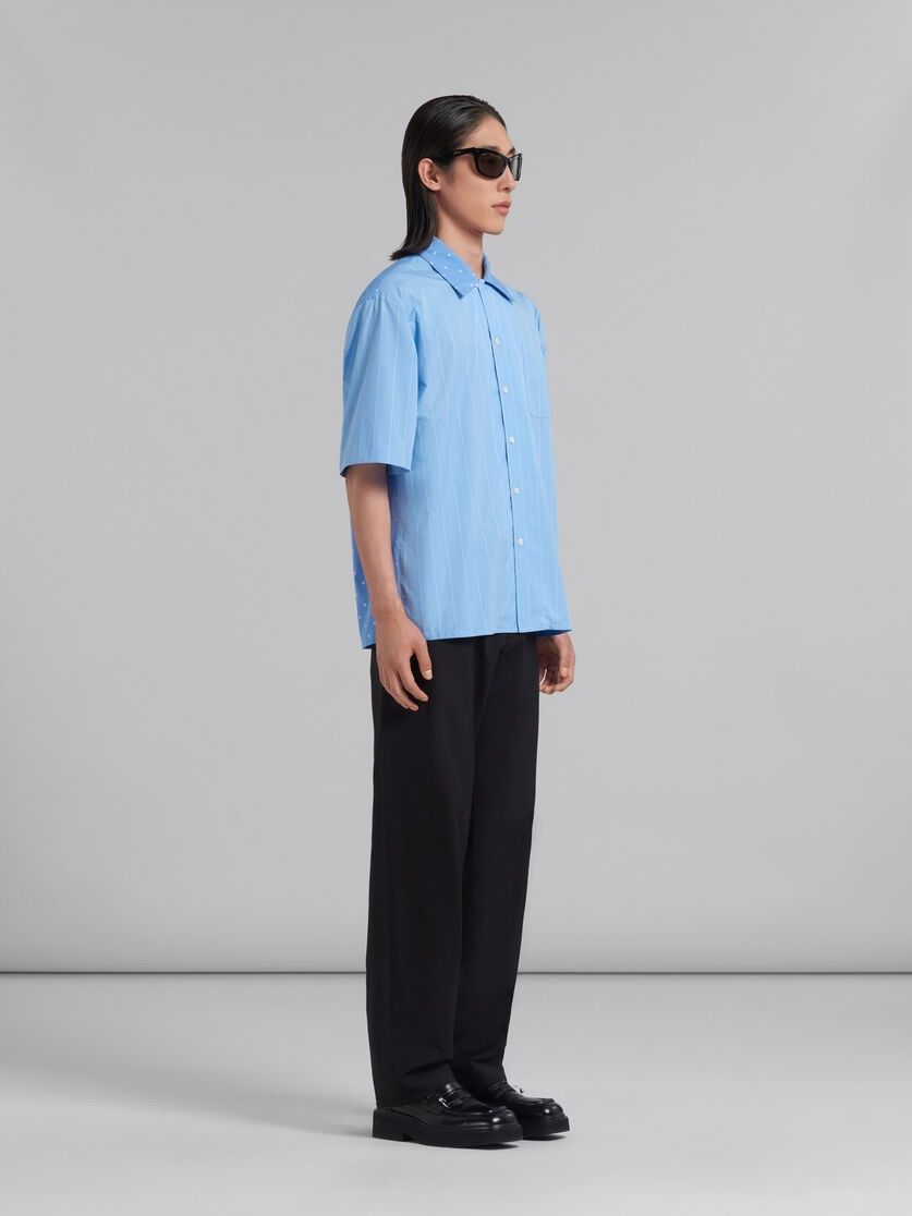 Marni o1w1db10125 Polka Dot Bowling Shirt in Light Blue Size US L / EU 52-54 / 3 - 3 Thumbnail