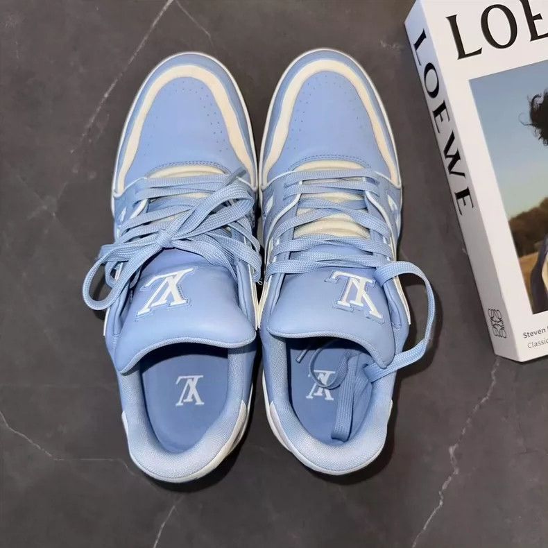 Louis Vuitton Louis Vuitton Blue Sneakers Size 41.5-2507 Size US 8.5 / EU 41-42 - 7 Thumbnail