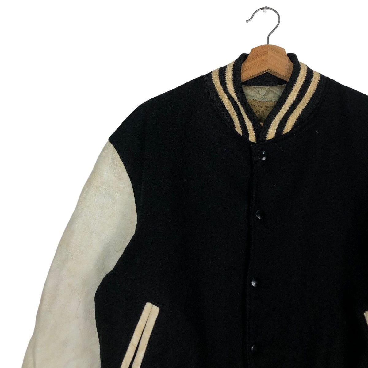 Golden Bear 🔥A Bear For Wear Varsity Jacket Leather Handling Golden Bear Size US L / EU 52-54 / 3 - 6 Thumbnail