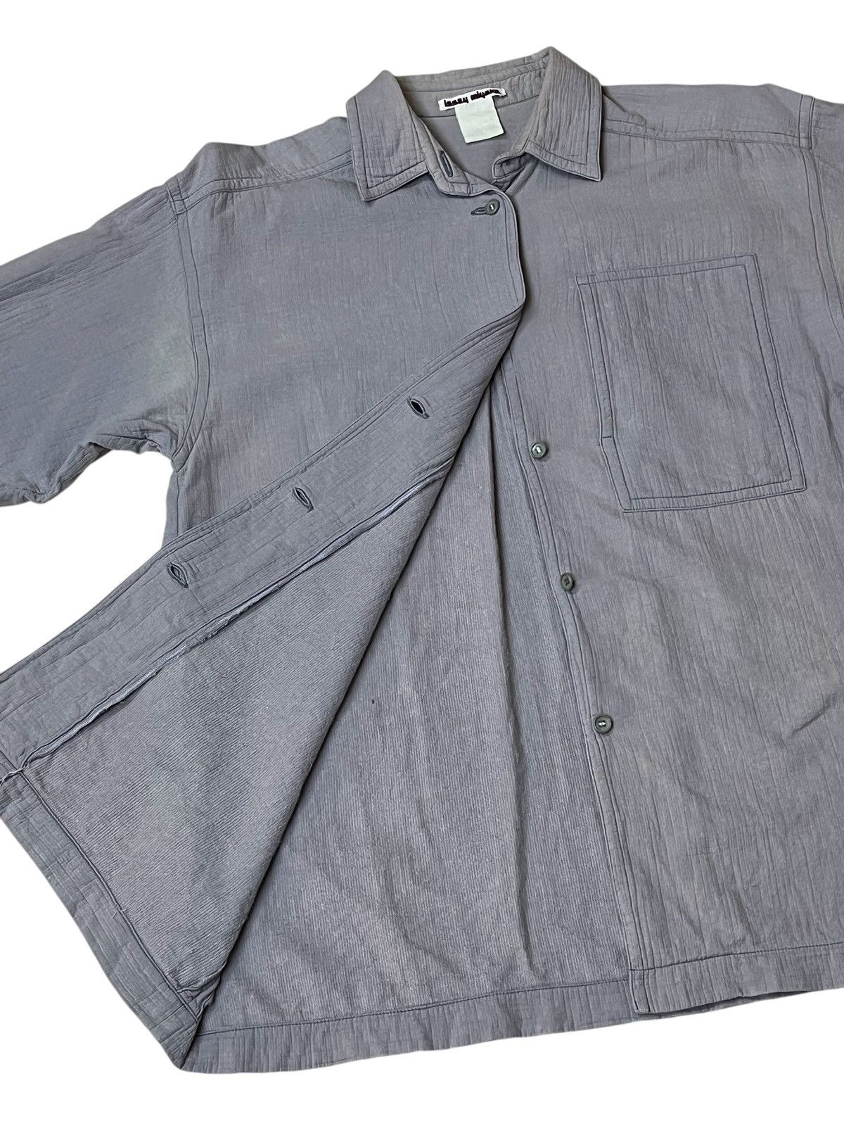 Issey Miyake Vintage ISSEY MIYAKE single pocket button ups faded shirt Size US M / EU 48-50 / 2 - 3 Thumbnail