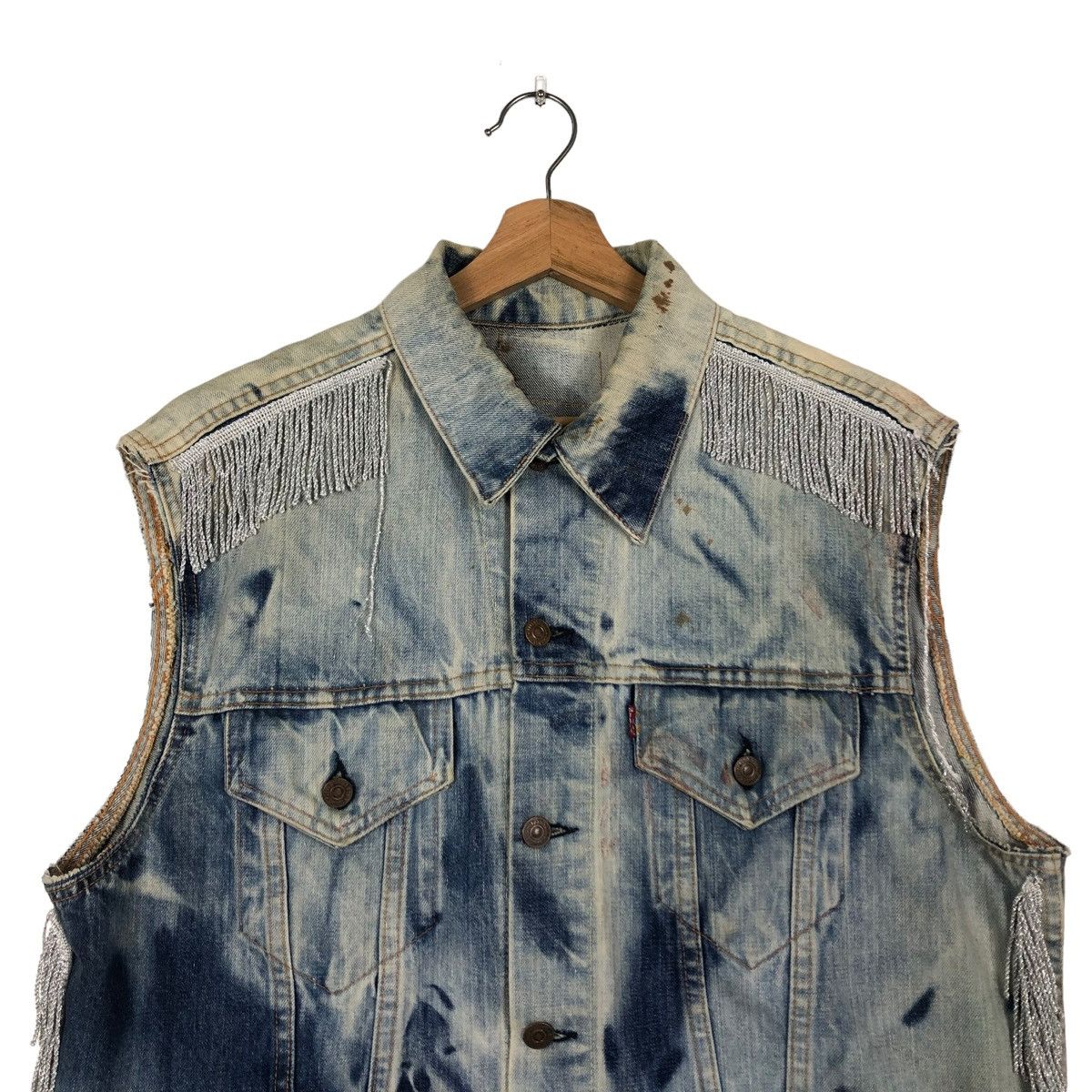 Levi's 🔥80’s TRUE VINTAGE BIG E TANK TOP TRUCKER DENIM CUSTOM Size US M / EU 48-50 / 2 - 3 Thumbnail