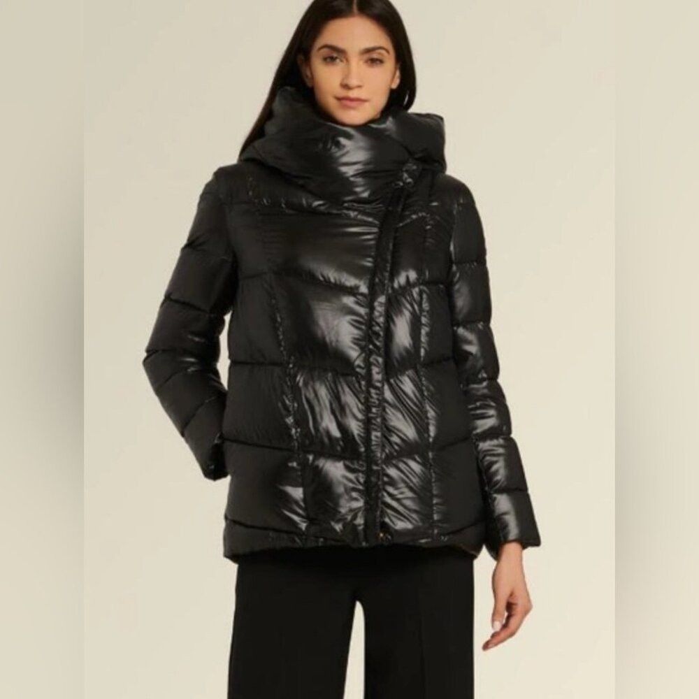 Donna Karan Donna Karan Black Down Puffer with Large Collar/Hood Neckli Size M / US 6-8 / IT 42-44 - 1 Thumbnail