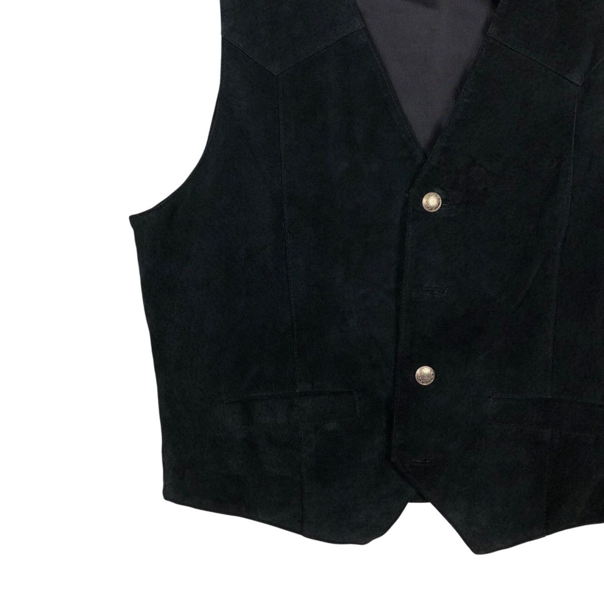 Genuine Leather 📌Vintage Leather Vest Biker Gumuintl Union Made Size US L / EU 52-54 / 3 - 5 Thumbnail
