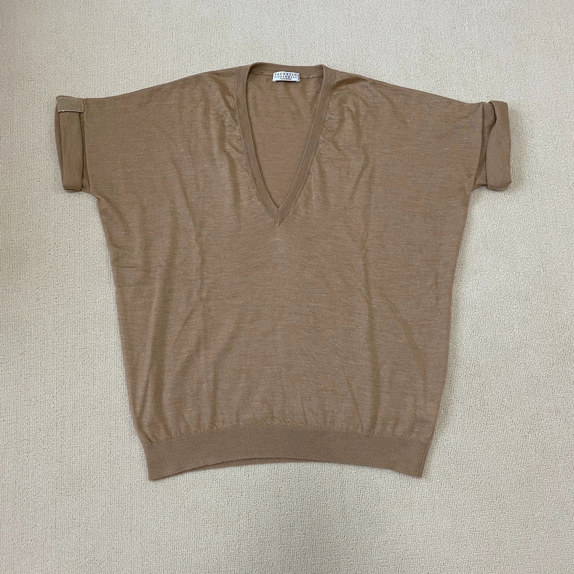 Brunello Cucinelli Brunello Cucinelli Knit Short-Sleeve Top - dmc Size US S / EU 44-46 / 1 - 1 Thumbnail
