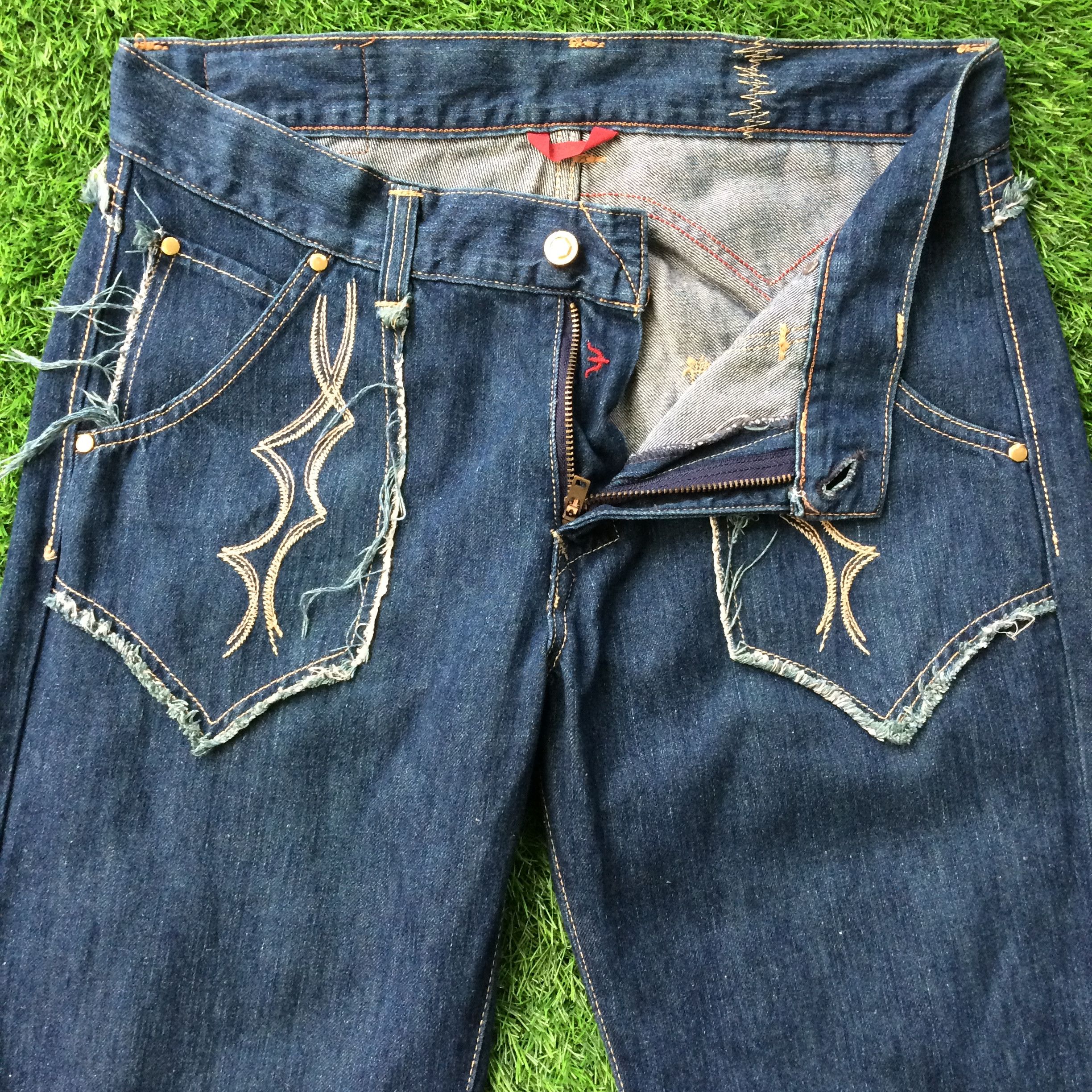 Japanese Brand Flare Jeans Edwin Japan Boot Cut #D-711 Size US 33 - 3 Thumbnail