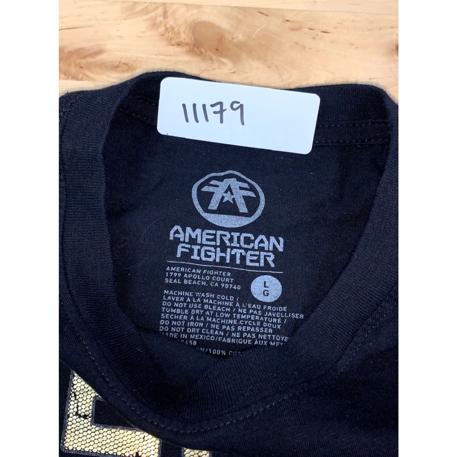 Vintage VINTAGE American Fighter Shirt Mens L Black Gold Crew Neck Short Sleeve 11179 Size US L / EU 52-54 / 3 - 2 Thumbnail