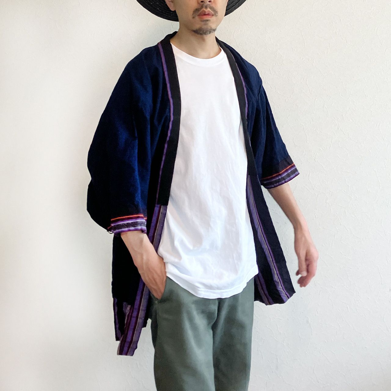 Japanese Brand × Vintage Vintage Japanese Noragi Kimono Jacket Indigo Plain Lining Size US M / EU 48-50 / 2 - 11 Thumbnail