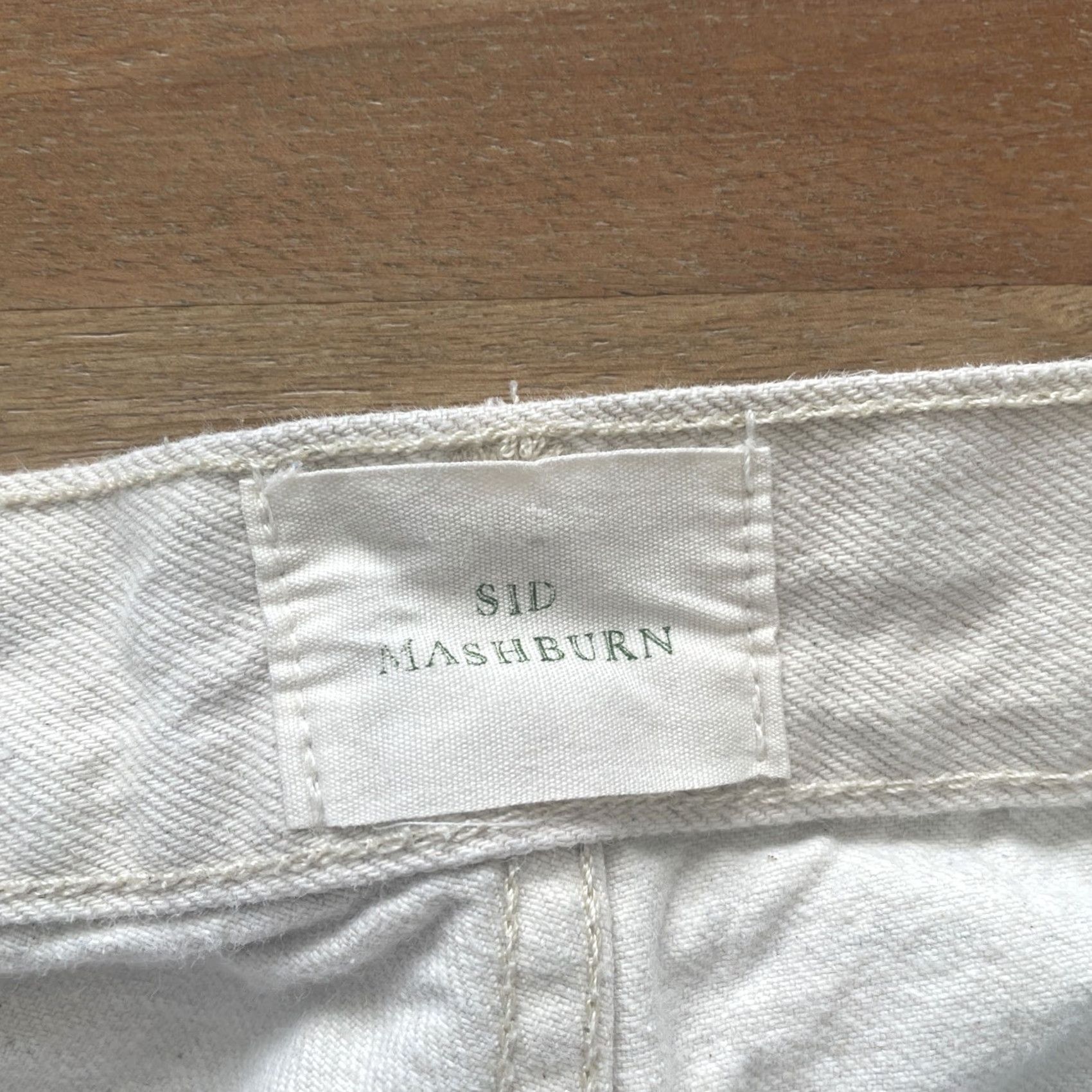 Sid Mashburn Sid Mashburn Jeans Mens 32x32 Button Fly Denim Ivory Straight Regular Size US 32 / EU 48 - 3 Thumbnail