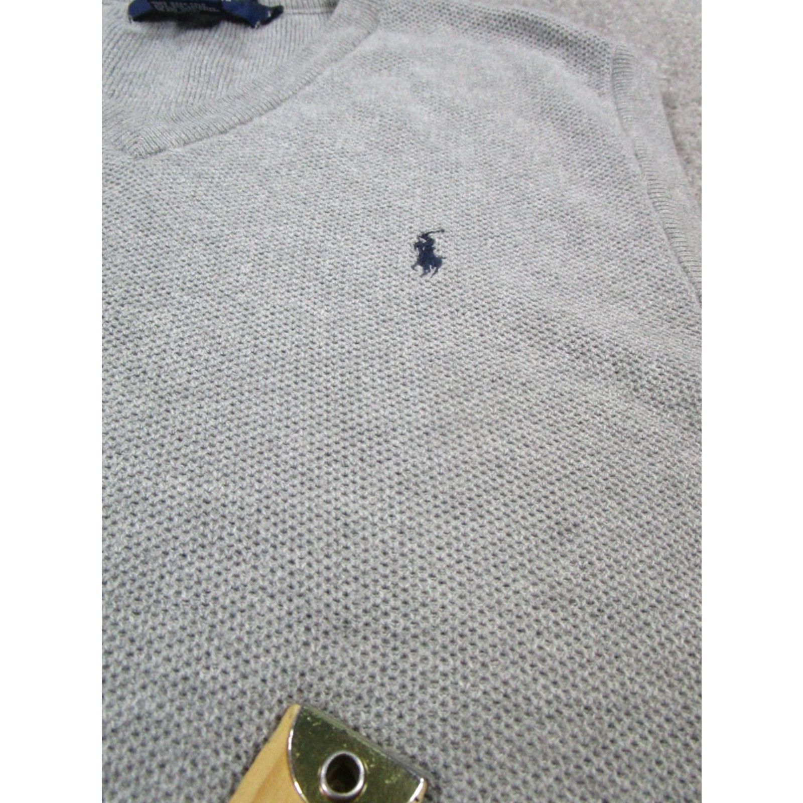 Polo Ralph Lauren VINTAGE Polo Golf Ralph Lauren Vest Mens Large Gray Cotton Knit Sweater Size US L / EU 52-54 / 3 - 2 Thumbnail