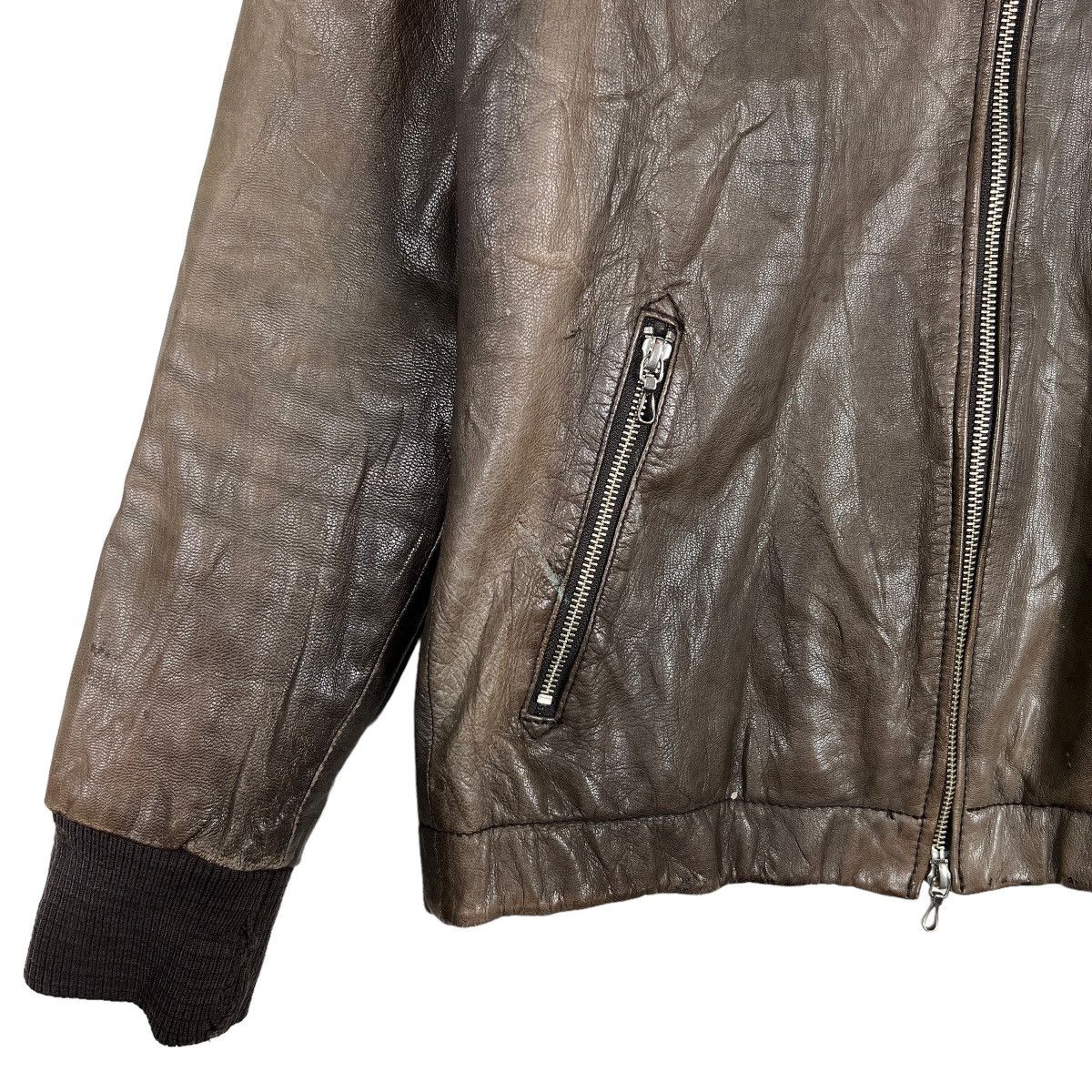 14th Addiction 🔥 NANO JOURNAL STANDARD GOAT SKIN BLOUSON LEATHER JACKET Size US M / EU 48-50 / 2 - 4 Thumbnail