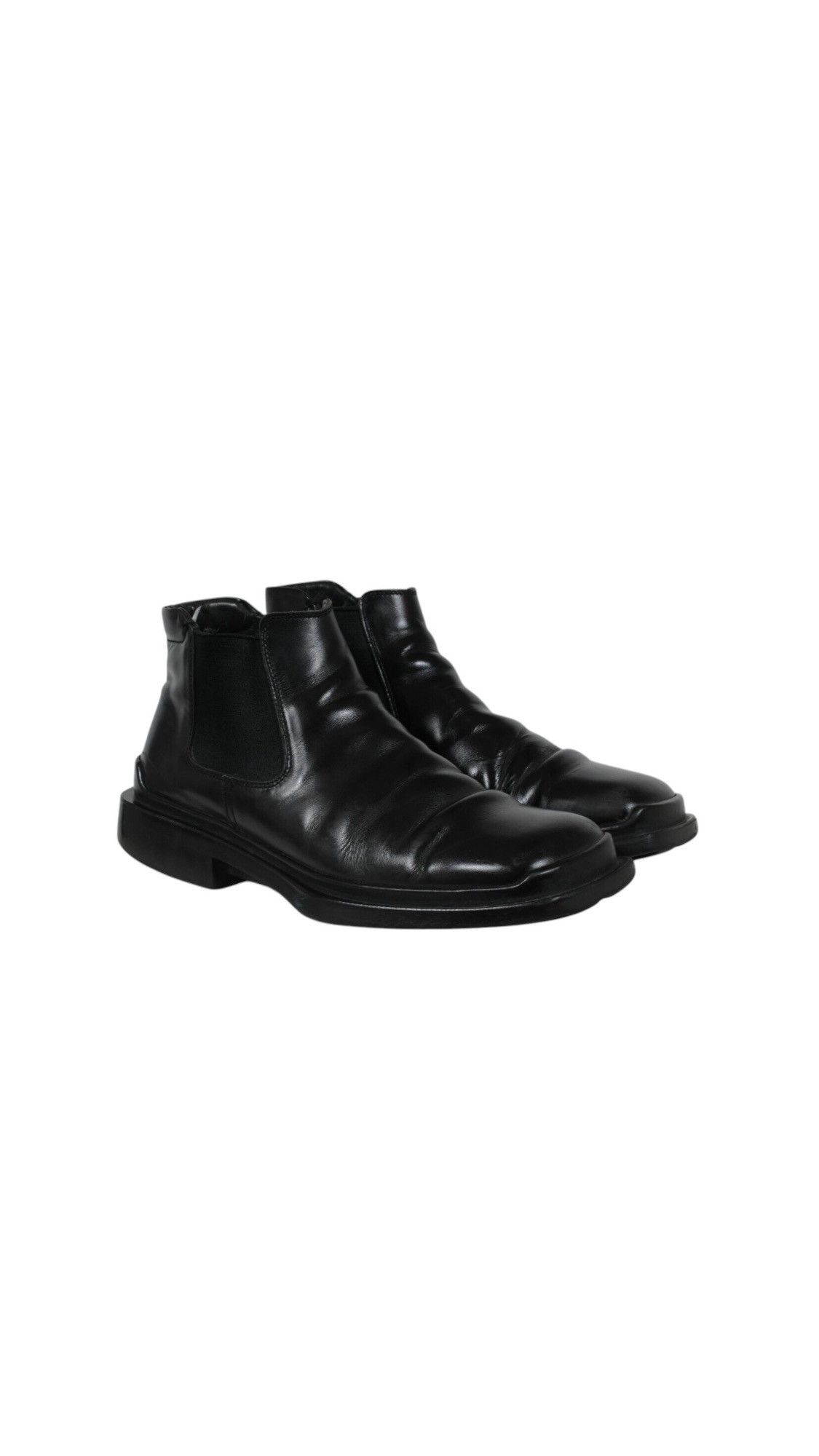 靴 AW1999 Prada Square Toe Leather Boots AW99 Prada vibram leather square toe boots