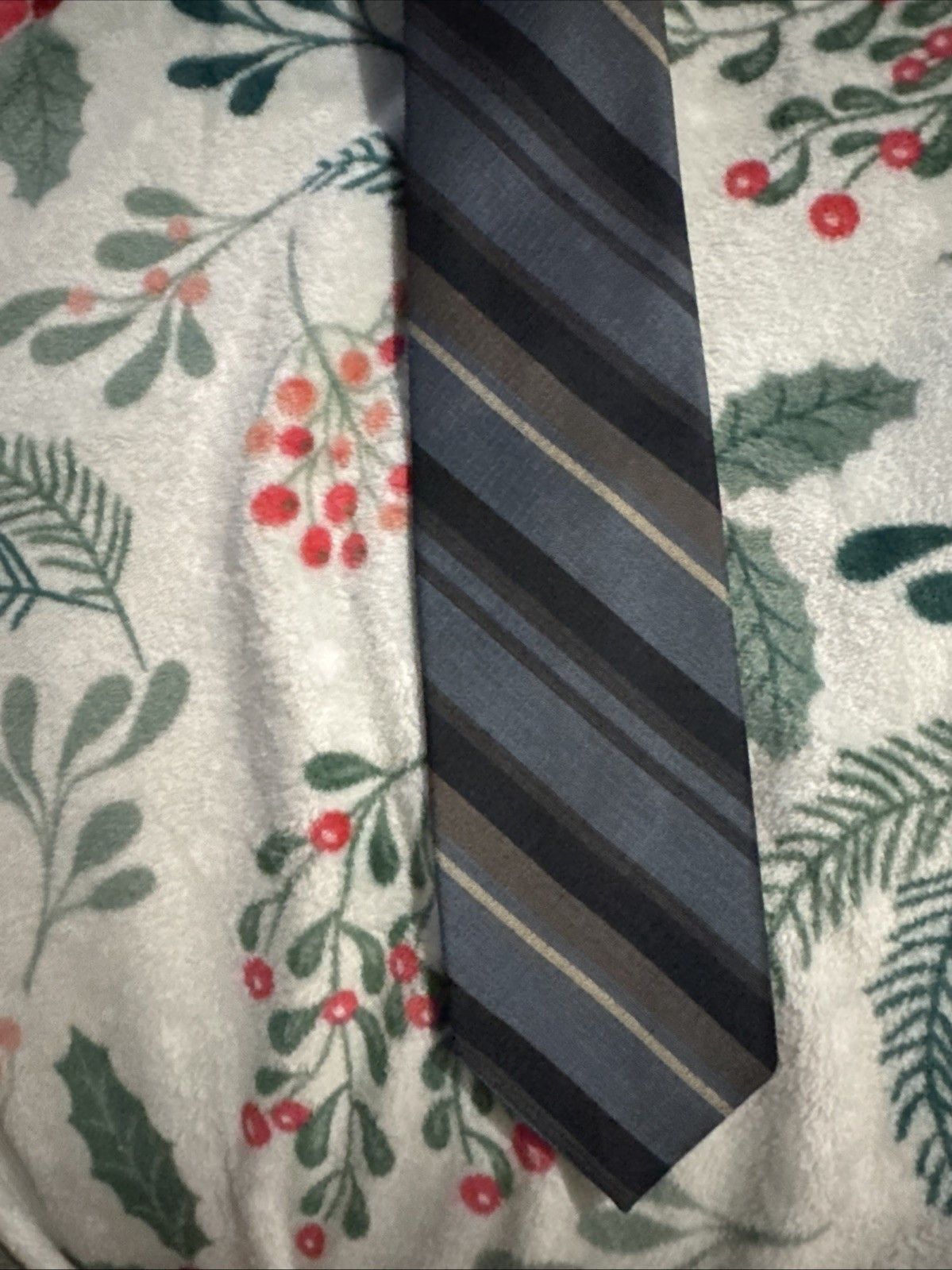 Other Cappuccino Striped Tie Navy Blue Gold Black - Professional Size ONE SIZE - 3 Thumbnail