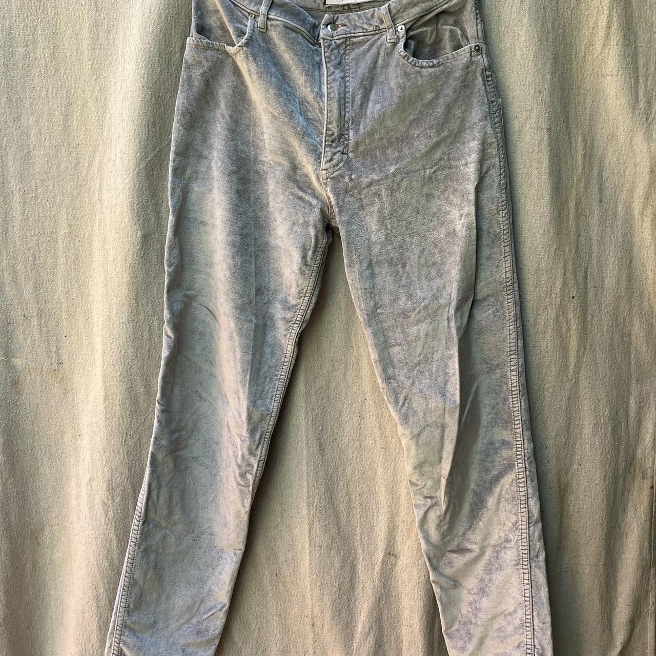 Eckhaus Latta Silver Velvet Jeans