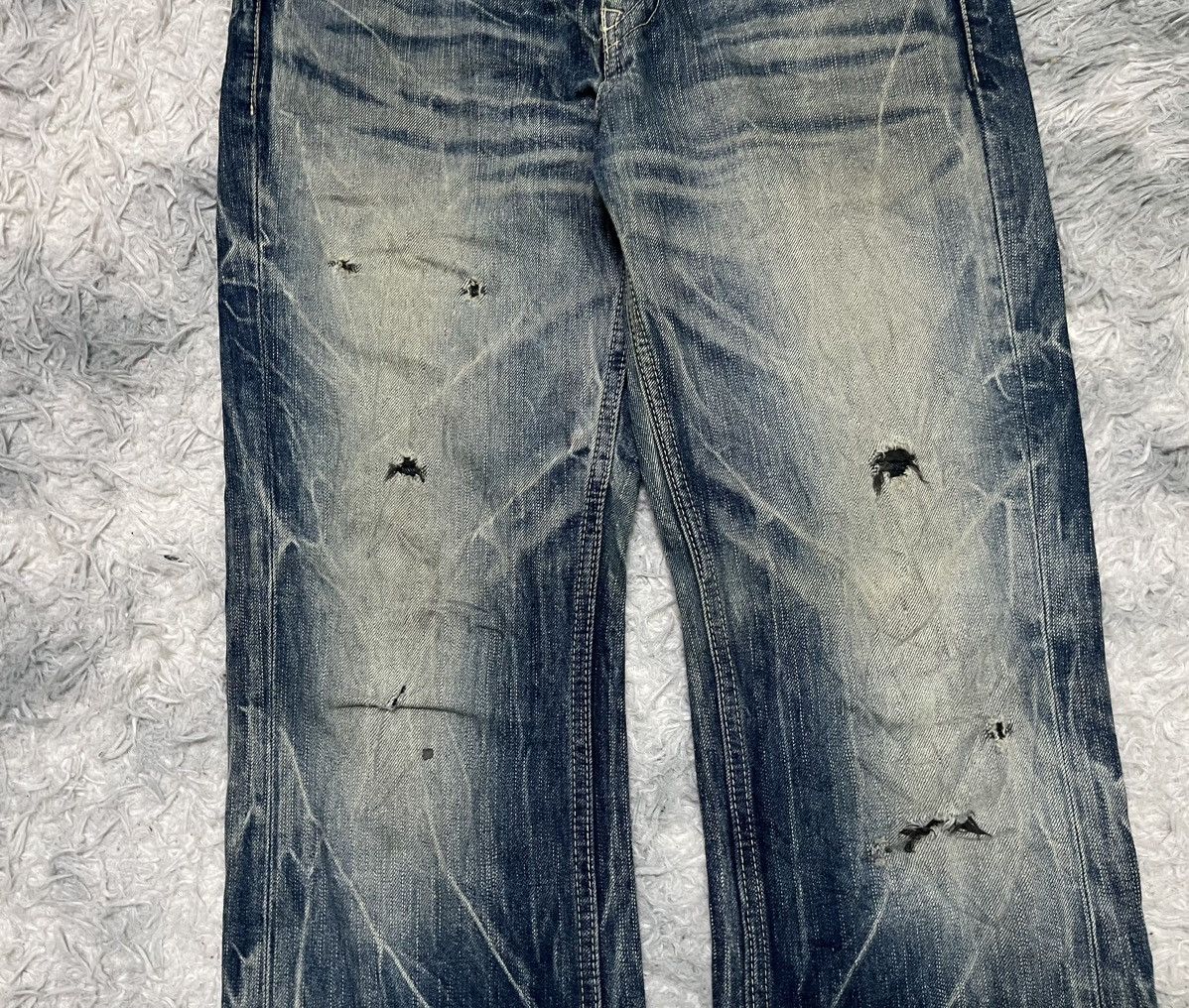 If Six Was Nine 2000s VANQUISH GOLD FLARE PANT DENIM RARE DESIGN Size US 33 - 4 Thumbnail