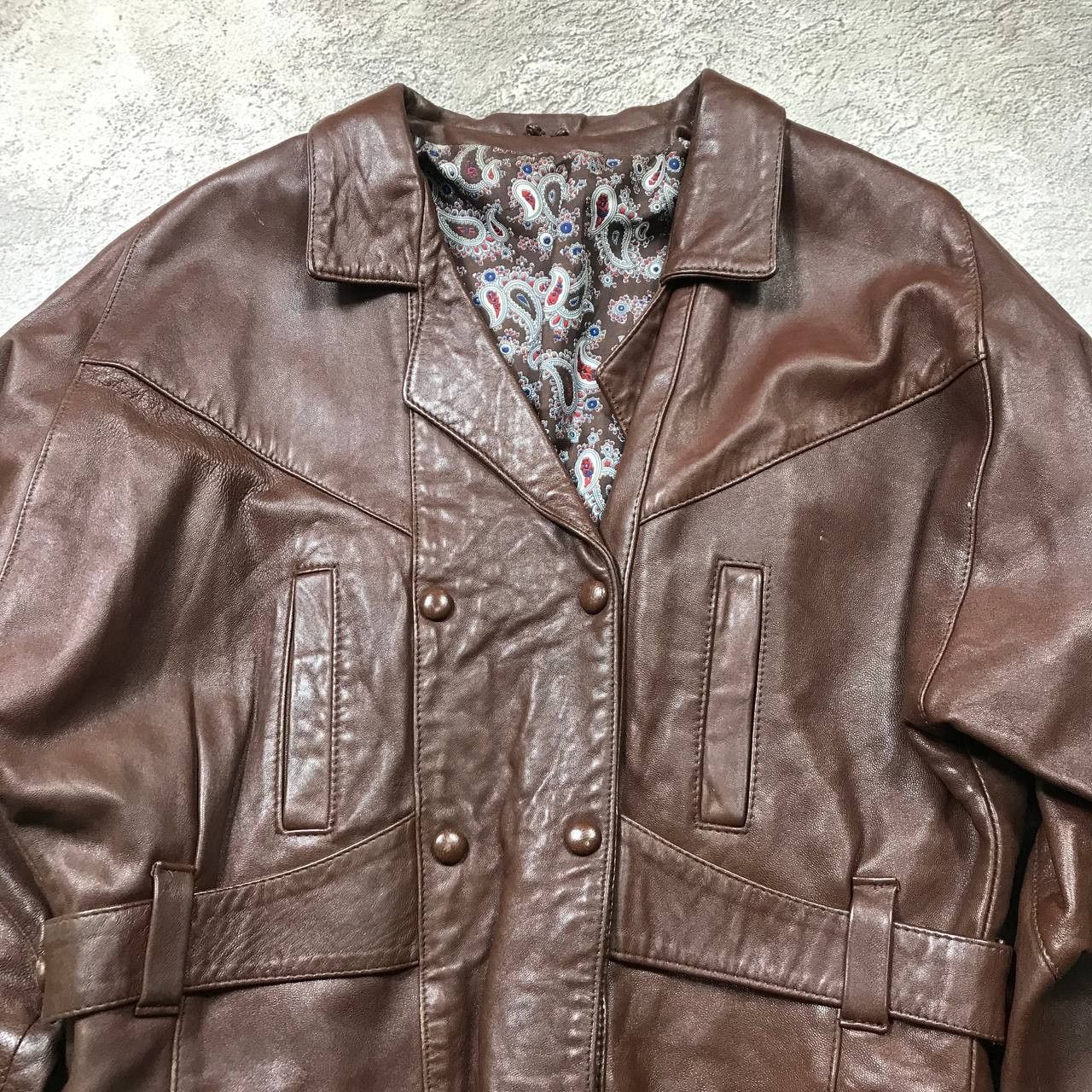Vintage Vintage Y2K Brown Leather Jacket Streetwear Grunge 90s M Size M / US 6-8 / IT 42-44 - 3 Thumbnail
