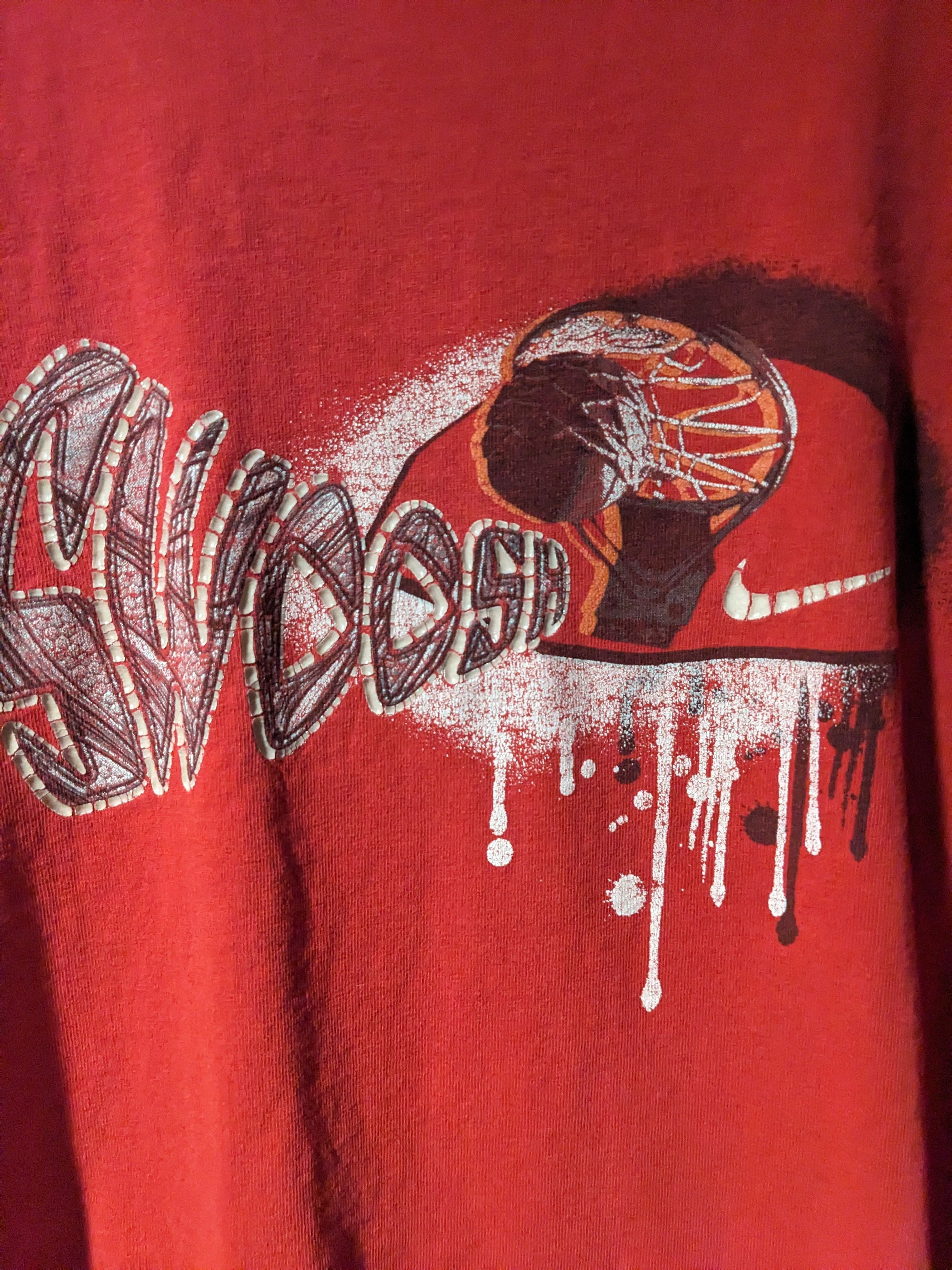 Nike × Vintage Vintage Y2K Nike Swoosh Basketball Youth Long-Sleeve T-Shirt Size US XL / EU 56 / 4 - 2 Thumbnail