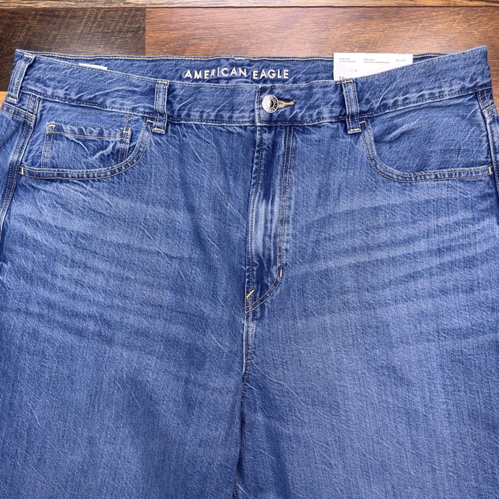 American Eagle Outfitters American Eagle Mom Jean 18 Long 34w High Rise Classic Medium New Size 40" / US 18 - 3 Thumbnail