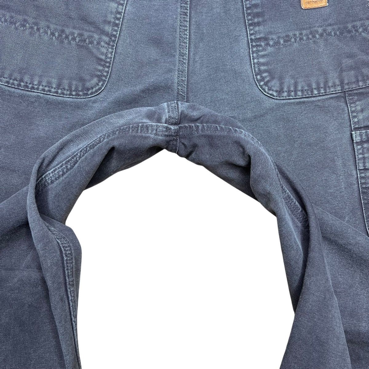 Carhartt × Vintage Vtg 2000s Carhartt Dark Grey Carpenter Canvas Dungaree Pants Size US 35 - 11 Thumbnail