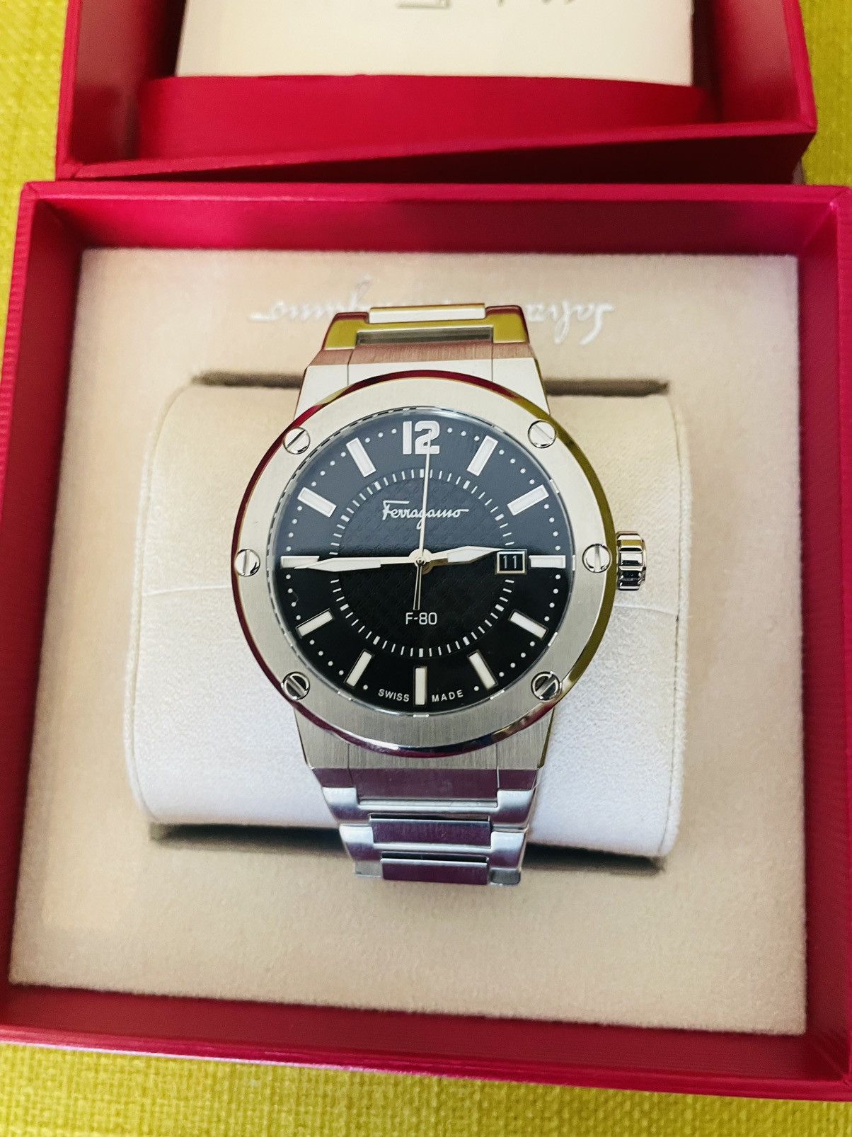 Salvatore Ferragamo Salvatore Ferragamo Silver Men's Steel Bracelet Watch Size ONE SIZE - 1 Thumbnail