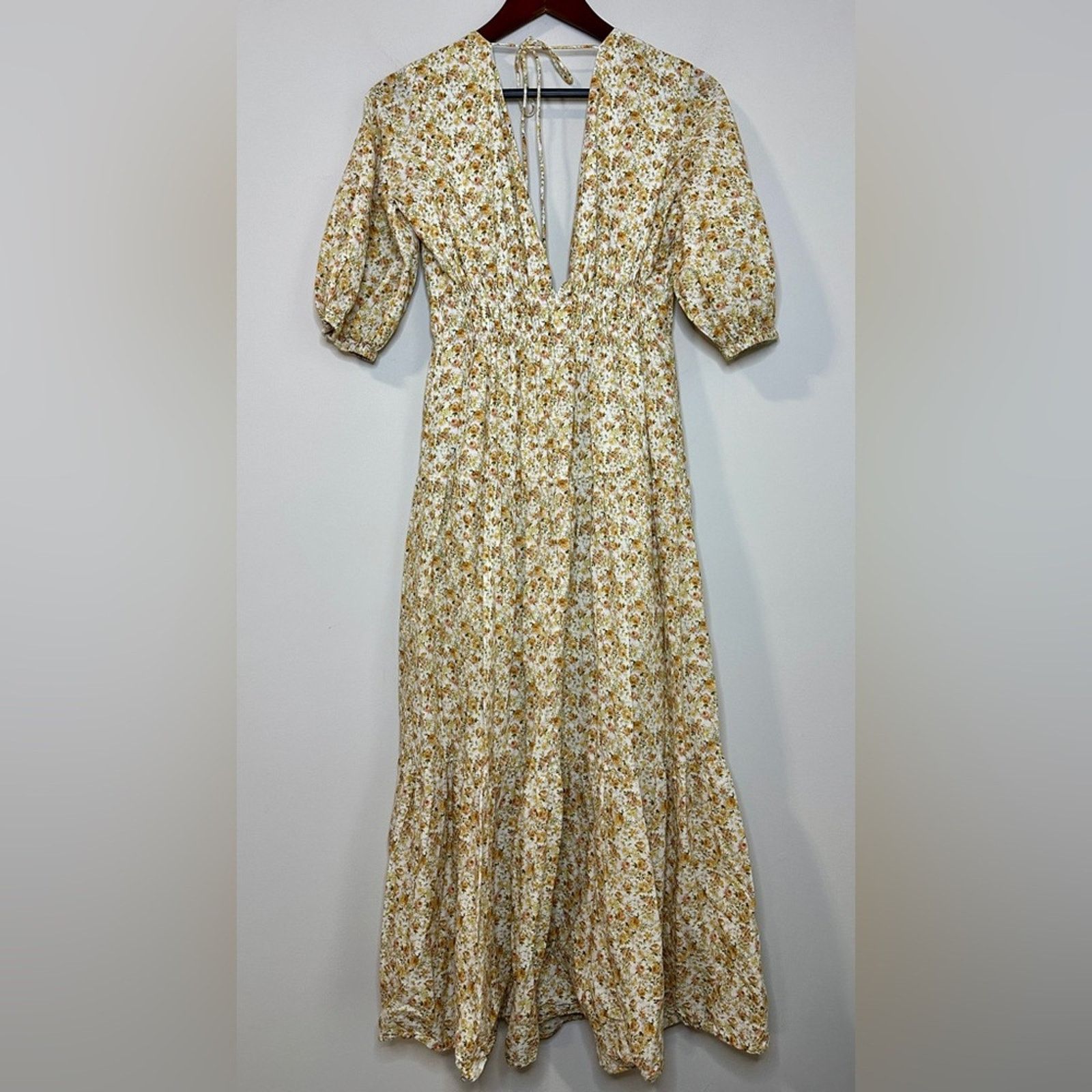 Significant Other Significant Other US 4 Adele Dress Yellow Floral Maxi Size S / US 4 / IT 40 - 8 Thumbnail