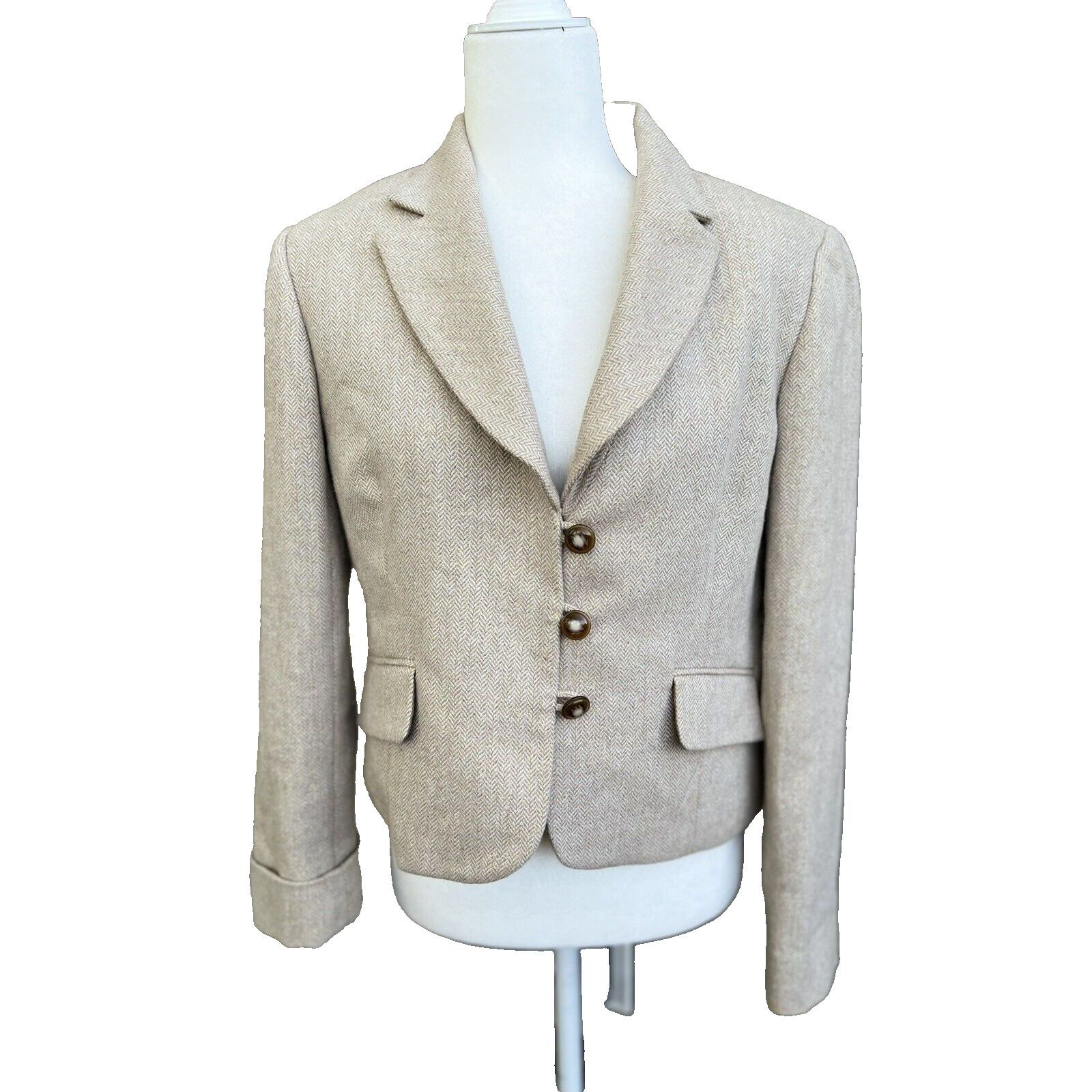 John Dalia Dalia Women's Size 12 Blazer jacket Wool Blend Warm A000219 Size XL / US 12-14 / IT 48-50 - 2 Thumbnail