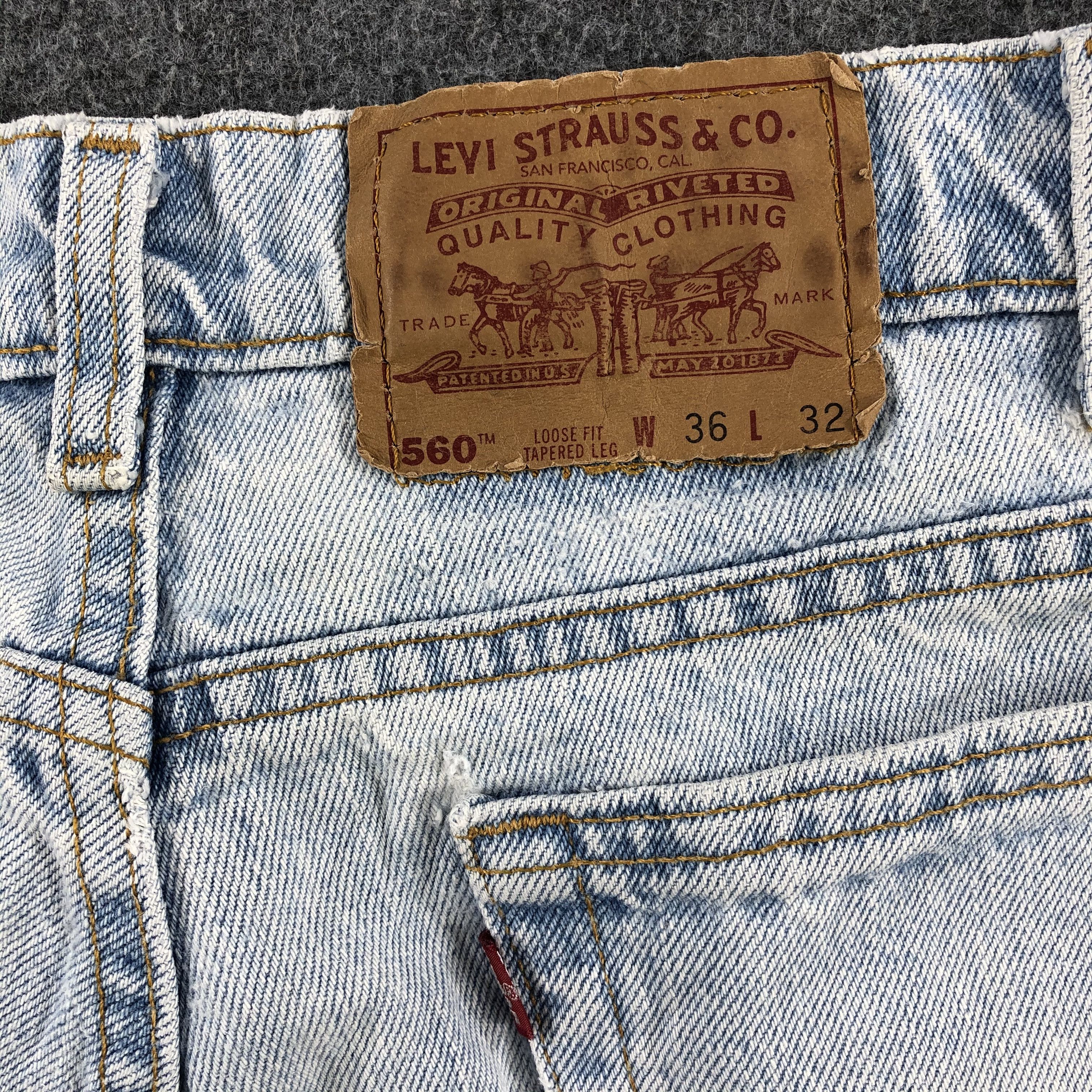 Levi's × Vintage 90s Vintage Light Wash Levis 560 Jeans-JM1759 Size US 36 / EU 52 - 5 Thumbnail