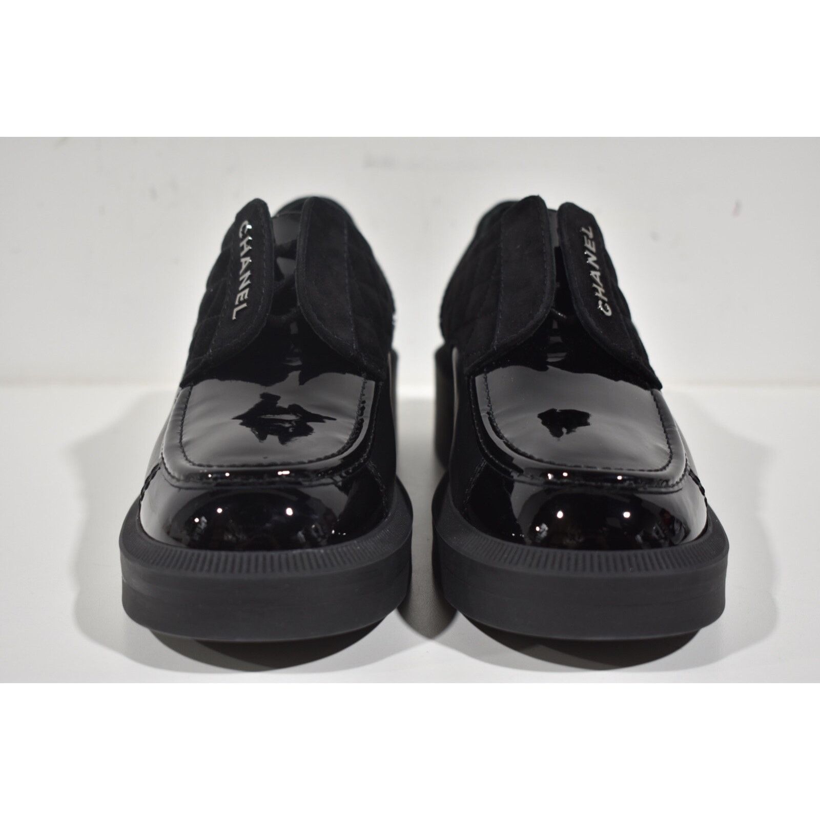 Chanel 21B Leather CC Logo Platform Lace Up Creeper Flat Loafer 41 Size US 11 / IT 41 - 4 Thumbnail