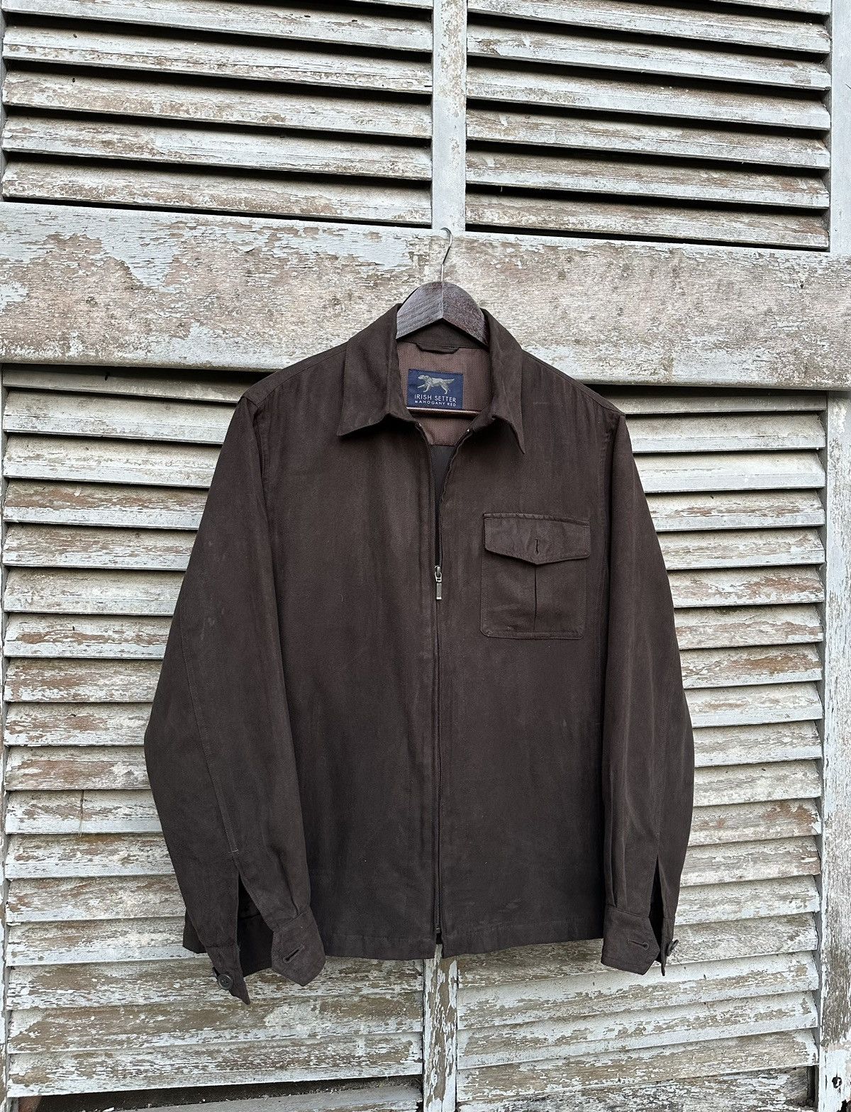 Vintage 👹Vintage Irish Setter Detroit Style Brown Suede Jacket Size US L / EU 52-54 / 3 - 1 Thumbnail