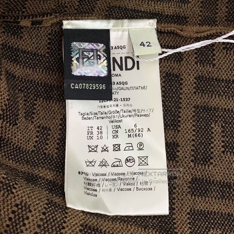 Fendi Fendi Dark Brown Logo Letter Full Print Crewneck Short Sle Size XS / US 0-2 / IT 36-38 - 7 Thumbnail