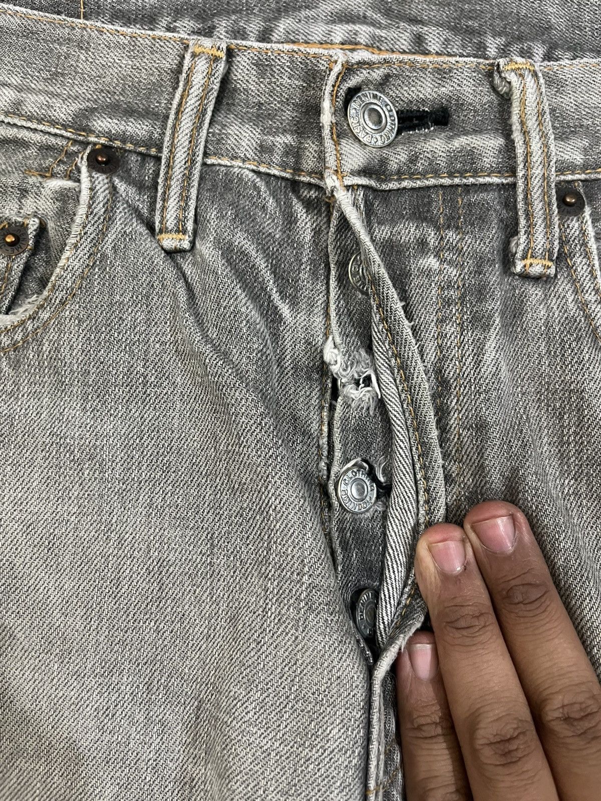 Denime Vintage Denime Black Distressed Denim Size US 30 / EU 46 - 7 Thumbnail