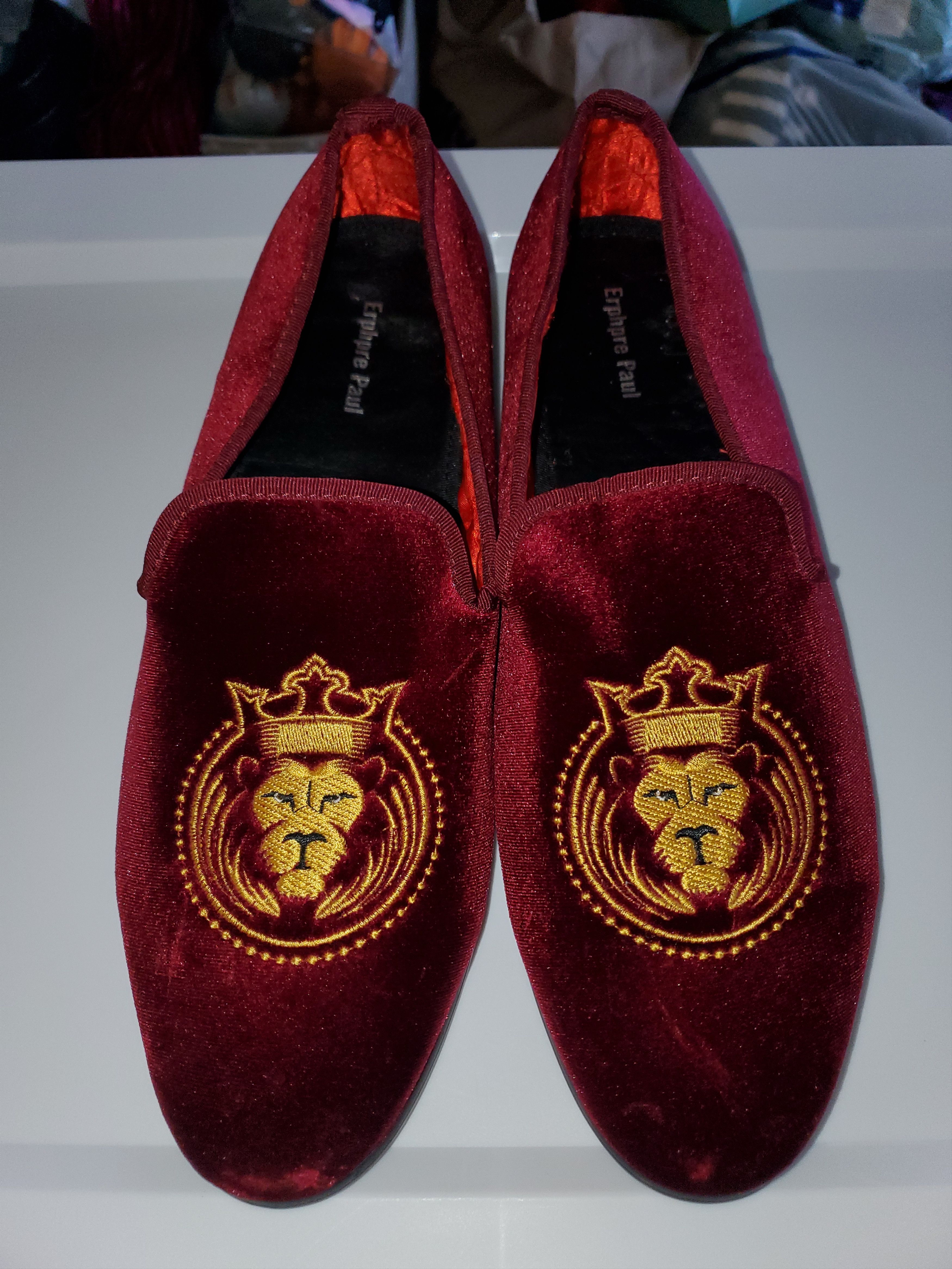 Other ELANROMAN velvet embroidered loafers (EU46/US12) Size US 12 / EU 45 - 5 Thumbnail