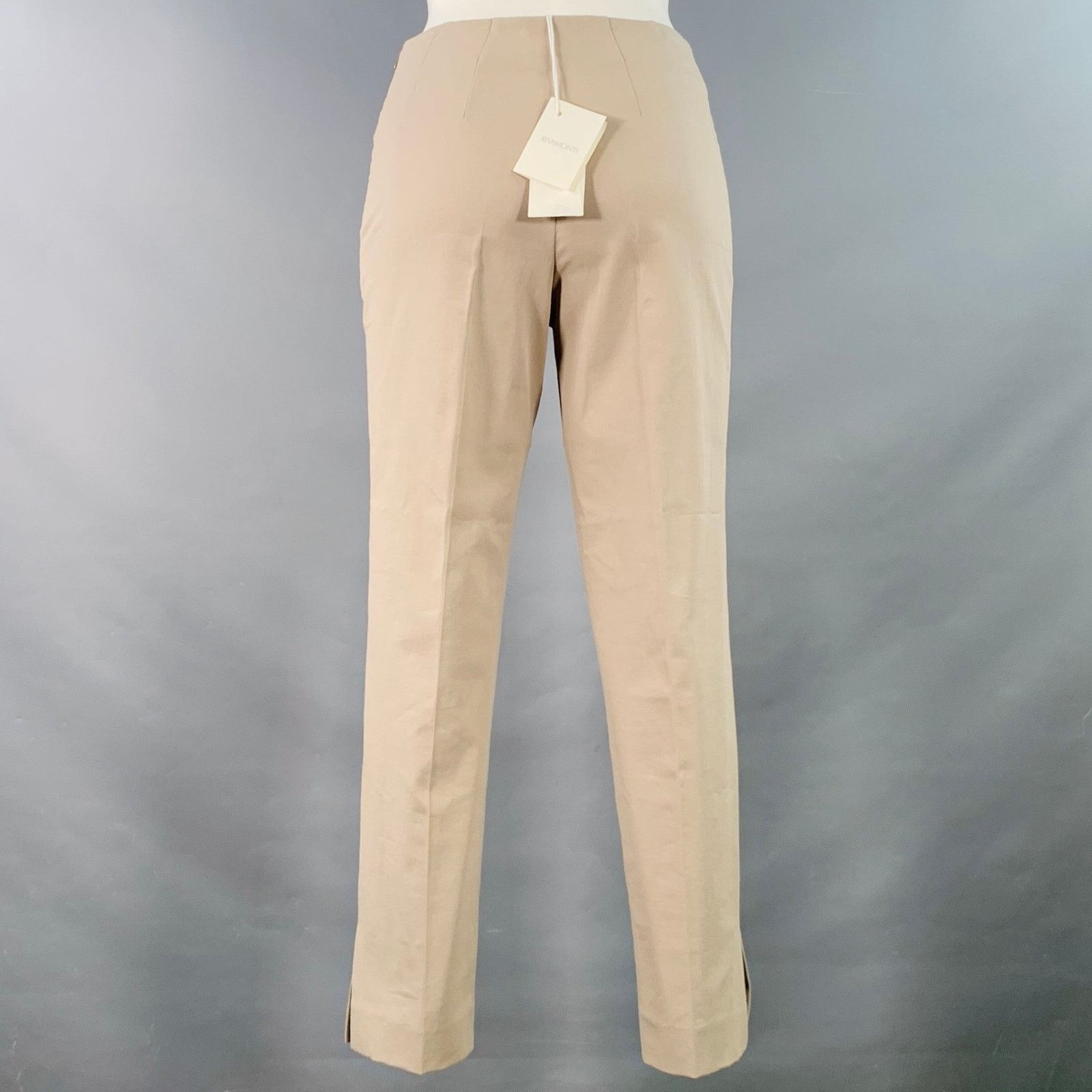 Other RIVAMONTI Size 2 Khaki Cotton Blend Narrow Leg Dress Pants Size 26" / US 2 / IT 38 - 2 Thumbnail