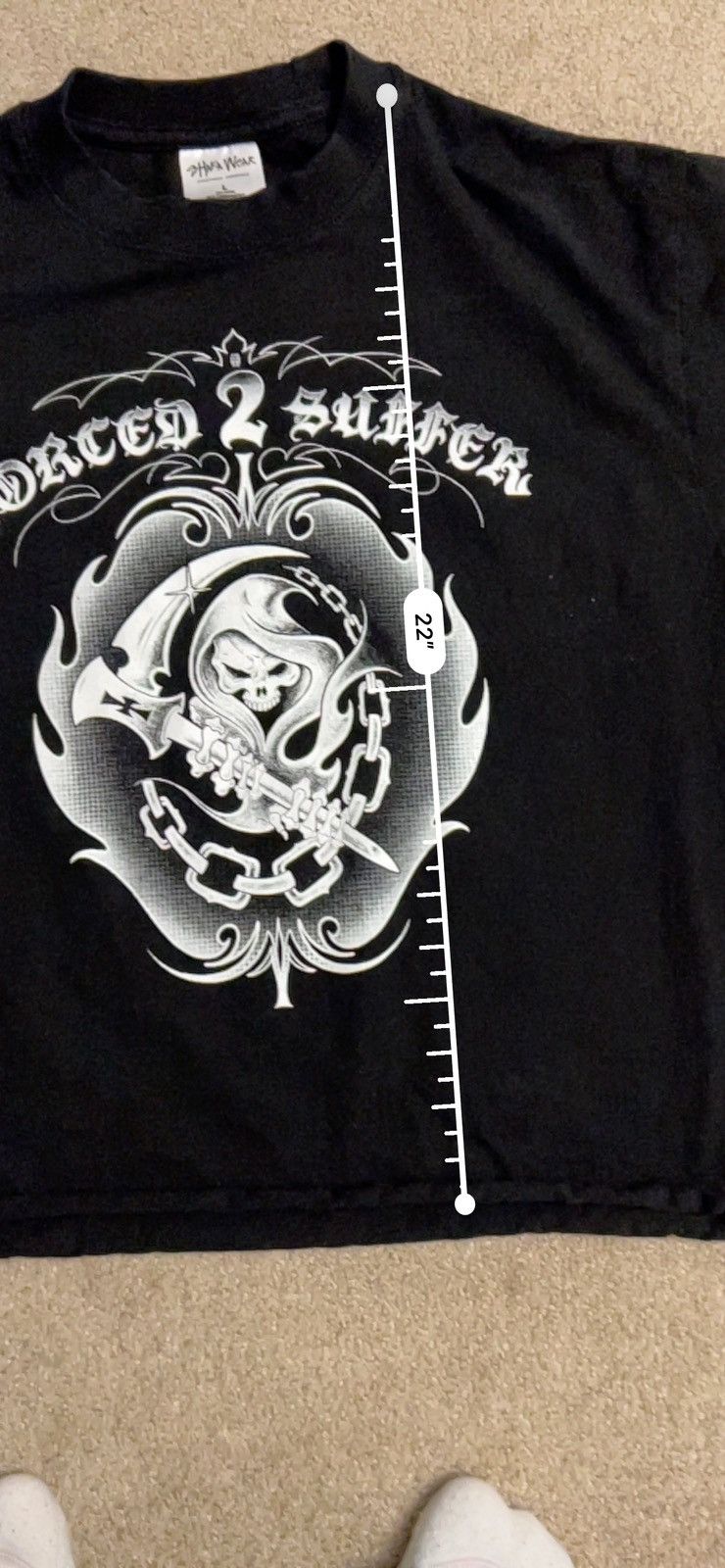 Band Tees × Other × basketcase gallery Cropped Heavy Metal Punk Reaper Graphic Tee Size US L / EU 52-54 / 3 - 5 Thumbnail