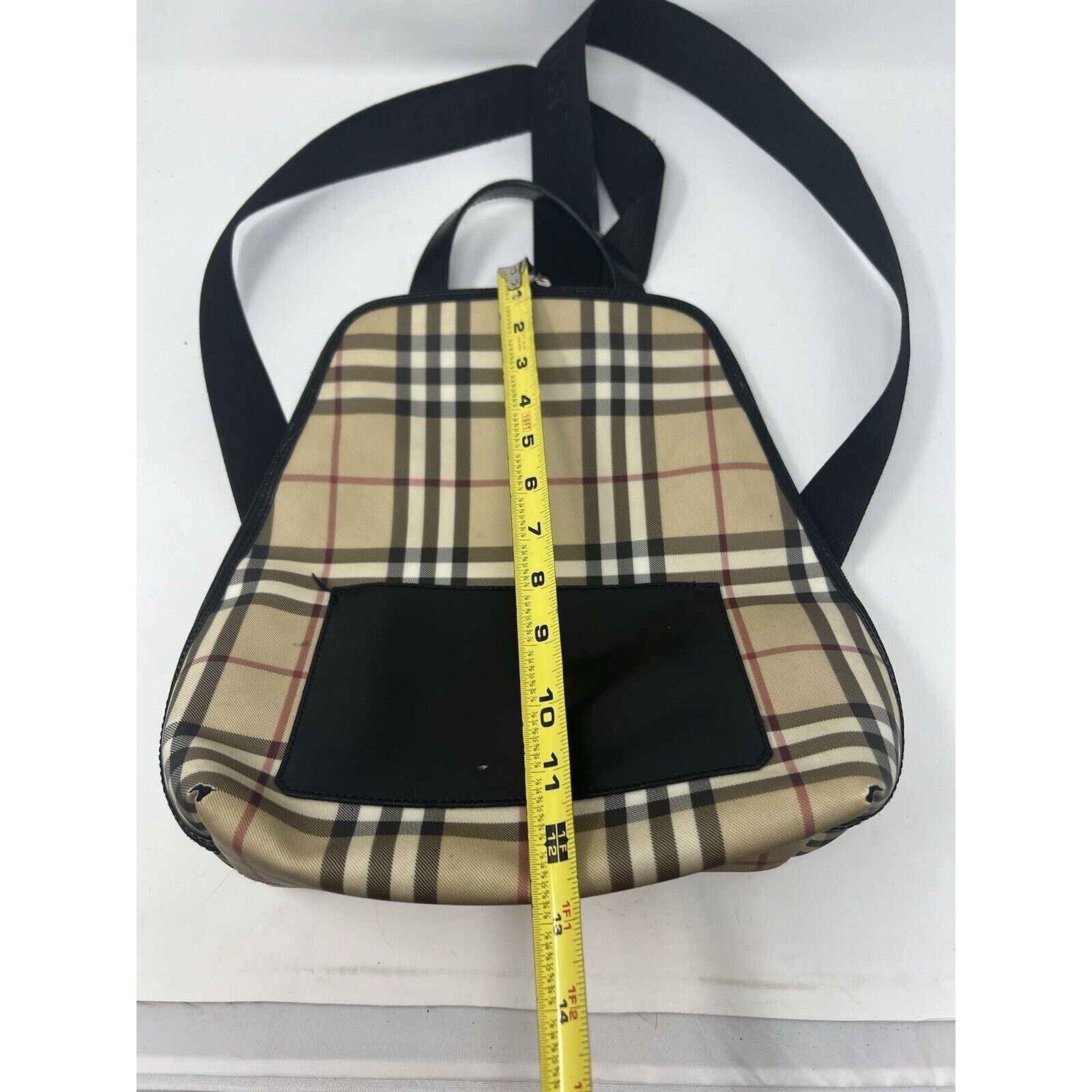 Burberry Burberry London House Check Unisex Leather Beige Rucksack Size ONE SIZE - 14 Thumbnail