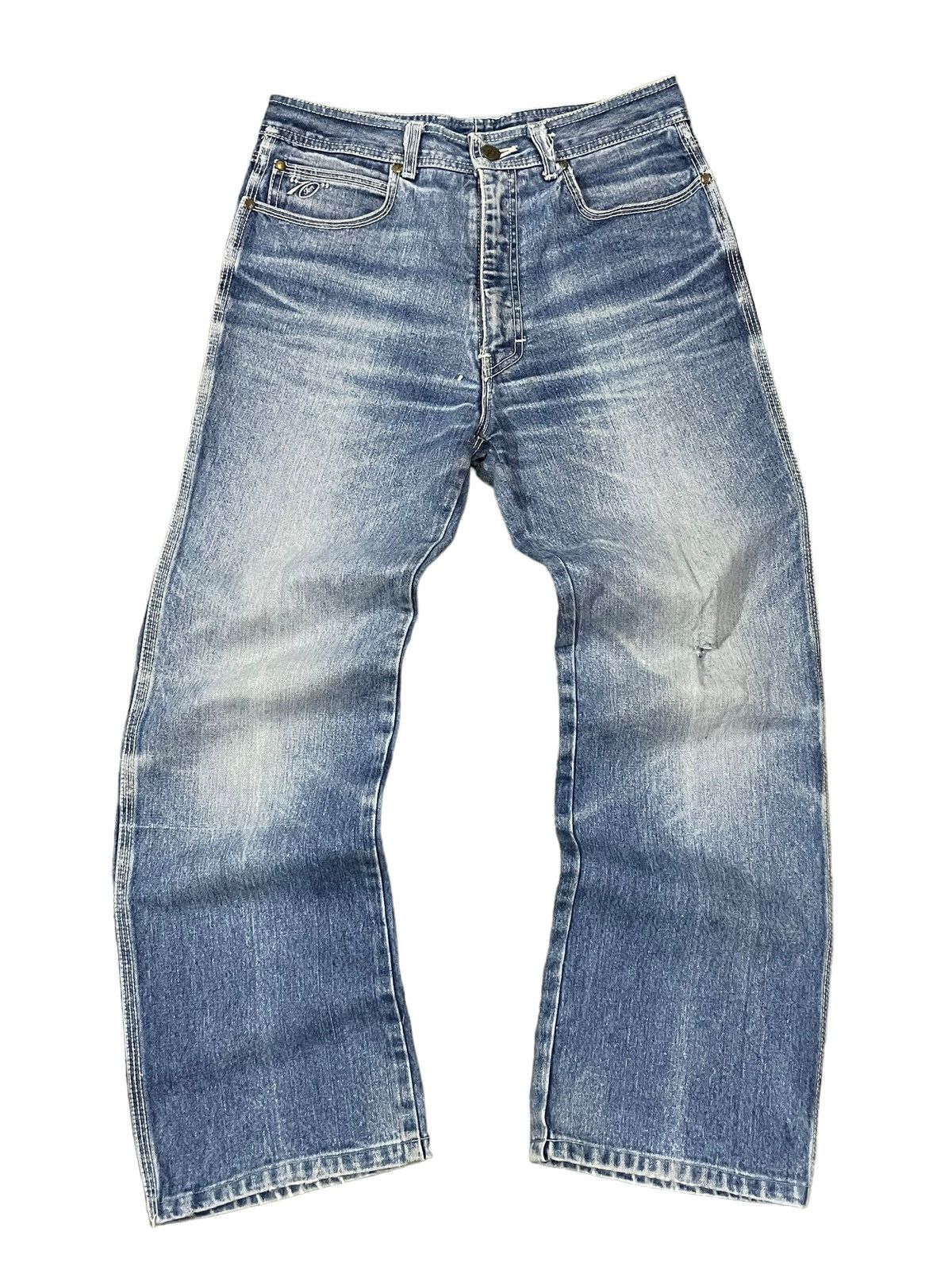 Japanese Brand Vintage Y2K Japanese Brand Fade Wash Straight Loose Jeans Size US 31 - 2 Thumbnail