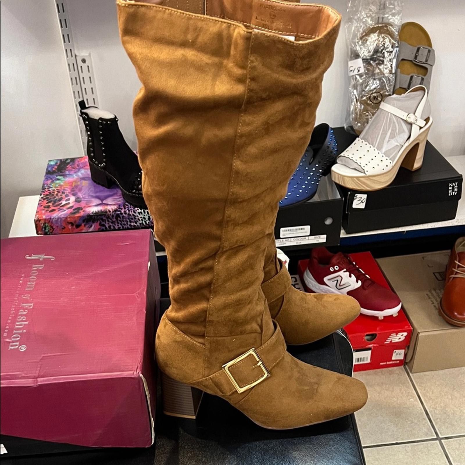 Other Brown Suede Knee-High Boots Size US 8.5 / IT 38.5 - 2 Thumbnail