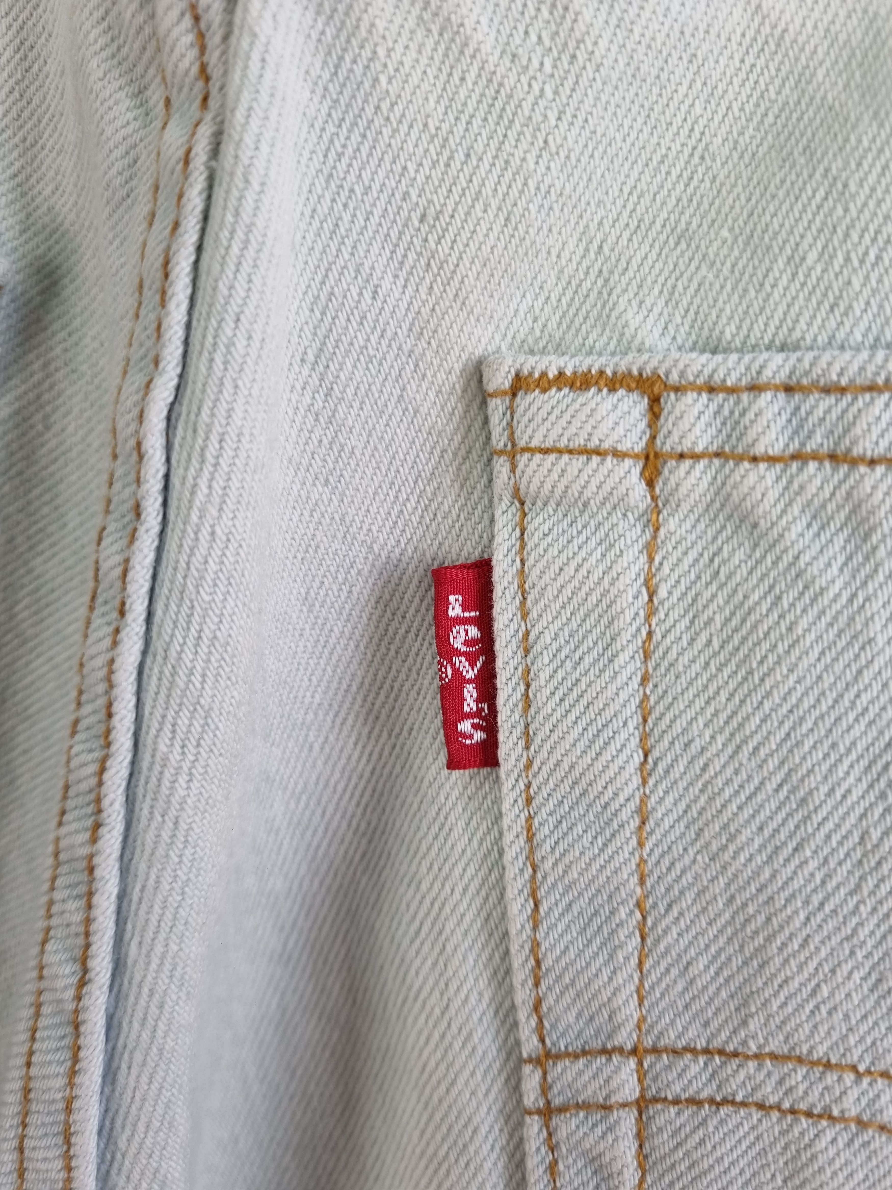 Levi's × Levi's Vintage Clothing 90s Levis France Made Cool Faded Unique Denim Jeans Size US 31 - 17 Thumbnail