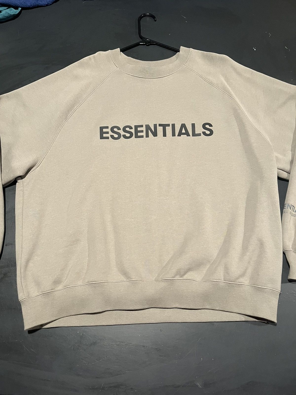image of Essentials x Fear Of God Crewneck Taupe Fw20, Men's (Size Large)