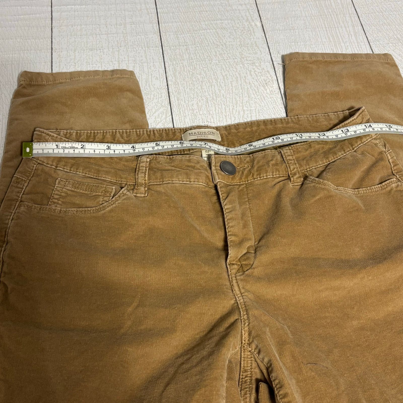 Madison Madison Petite Brown Corduroy Pants Size 6P Size 28" / US 6 / IT 42 - 10 Thumbnail