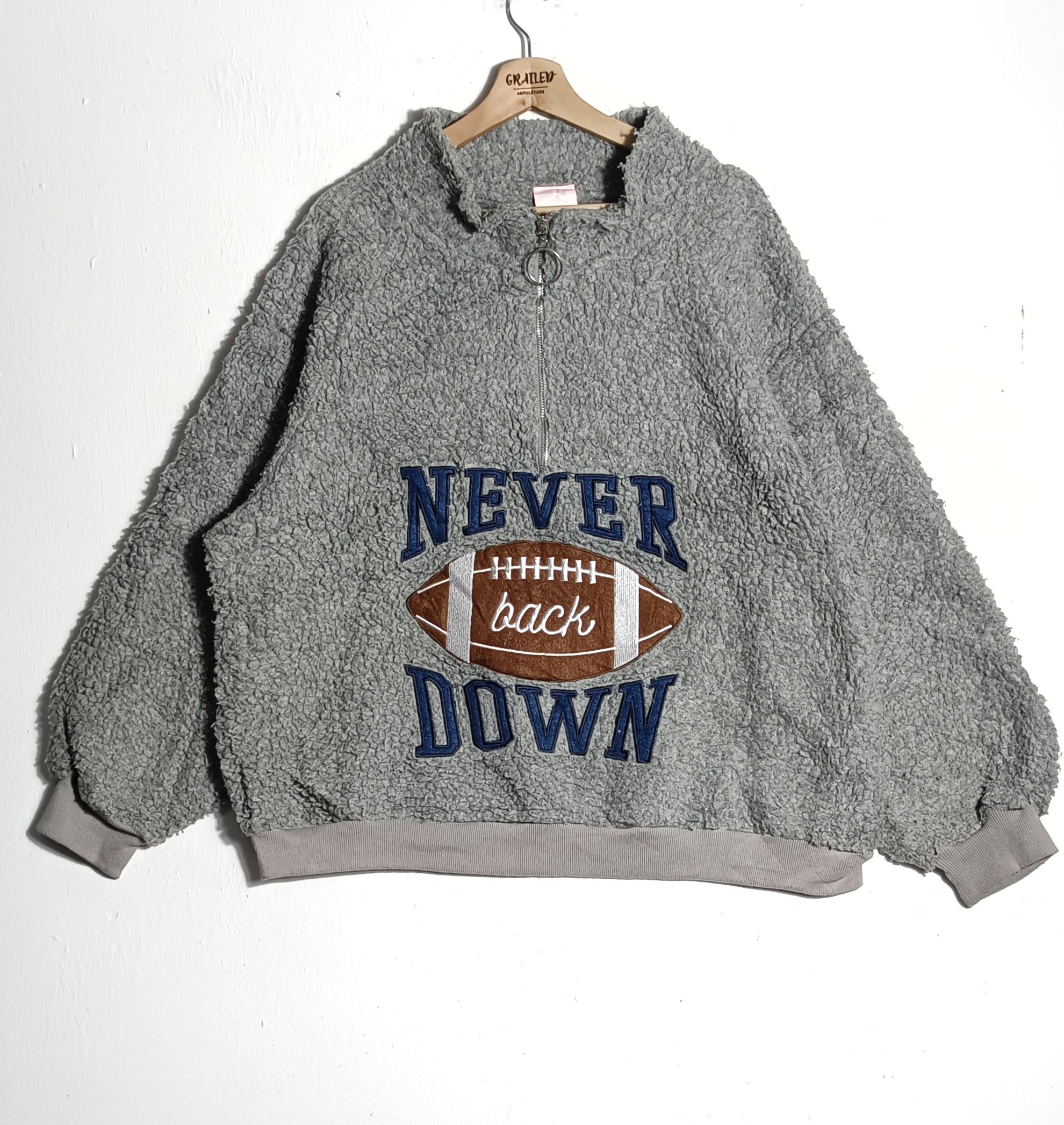 Other Never Back Down Sherpa Sweatshirt Quater Zipper Size US XXL / EU 58 / 5 - 1 Thumbnail