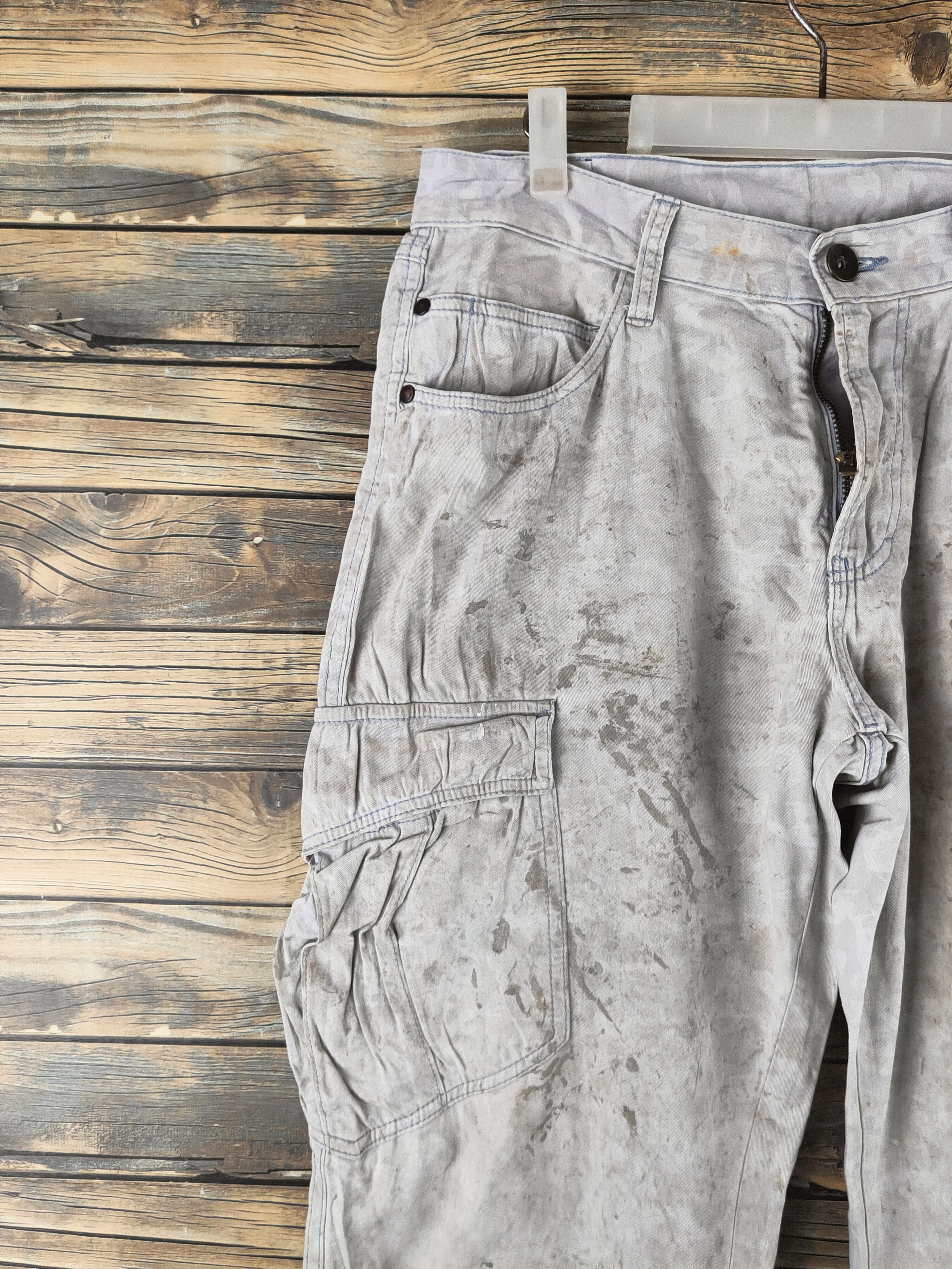 Japanese Brand DL Tora Gray Multipocket Cargo Pants #46-216 Size US 34 / EU 50 - 3 Thumbnail