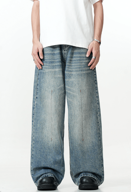 Japanese Brand × Vintage American retro street loose wide-leg casual straight jeans Size US 32 / EU 48 - 1 Thumbnail