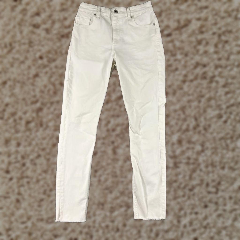Lucky Brand Lucky Brand Jeans Women 24 White Denim Bridgette Skinny Cotton Blend 24x27 Jeans Women Size 42" / US 20 - 1 Thumbnail